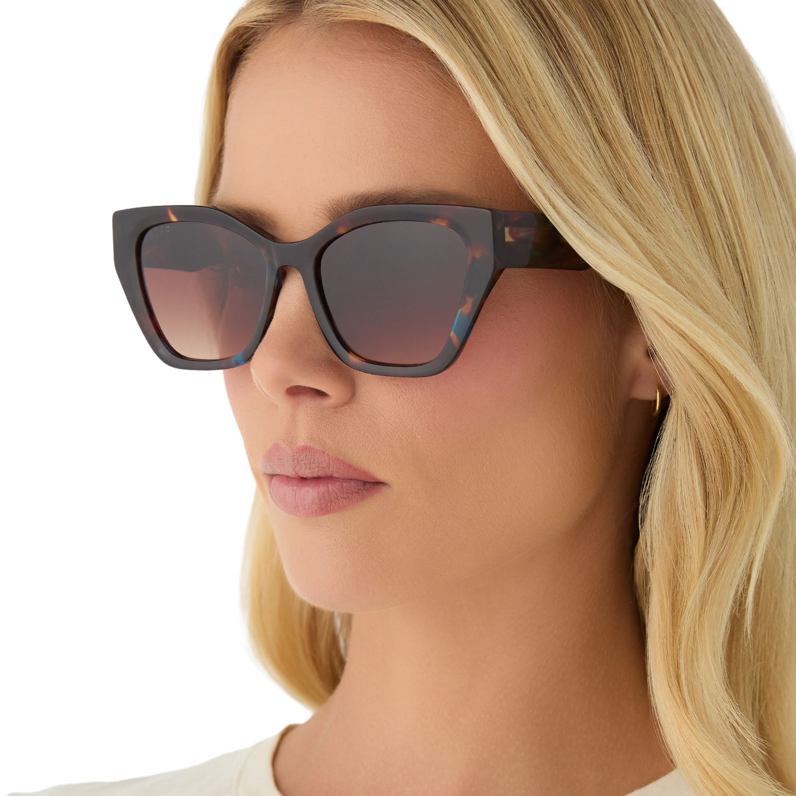 EVIE - CONFETTI TORTOISE + BROWN GRADIENT SUNGLASSES - Image 5