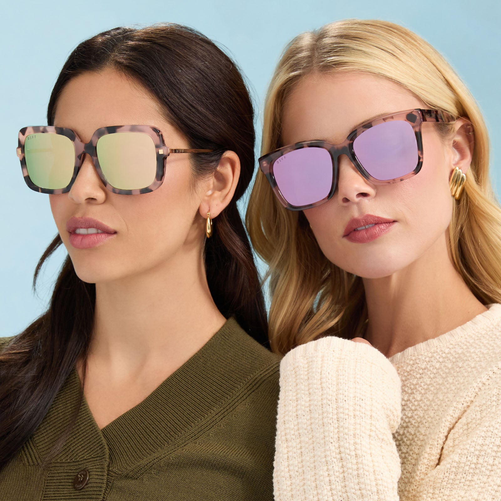 MEREDITH - HIMALAYAN TORTOISE + LIGHT PINK MIRROR SUNGLASSES - Image 12