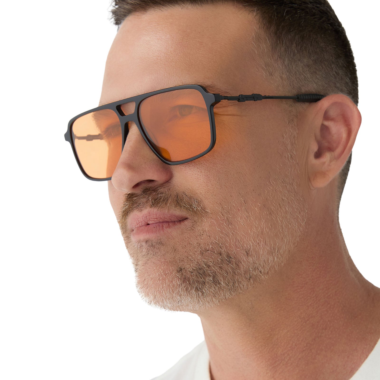 FENNEC SHANDâ„¢ - BLACK + ORANGE SUNGLASSES - Image 8