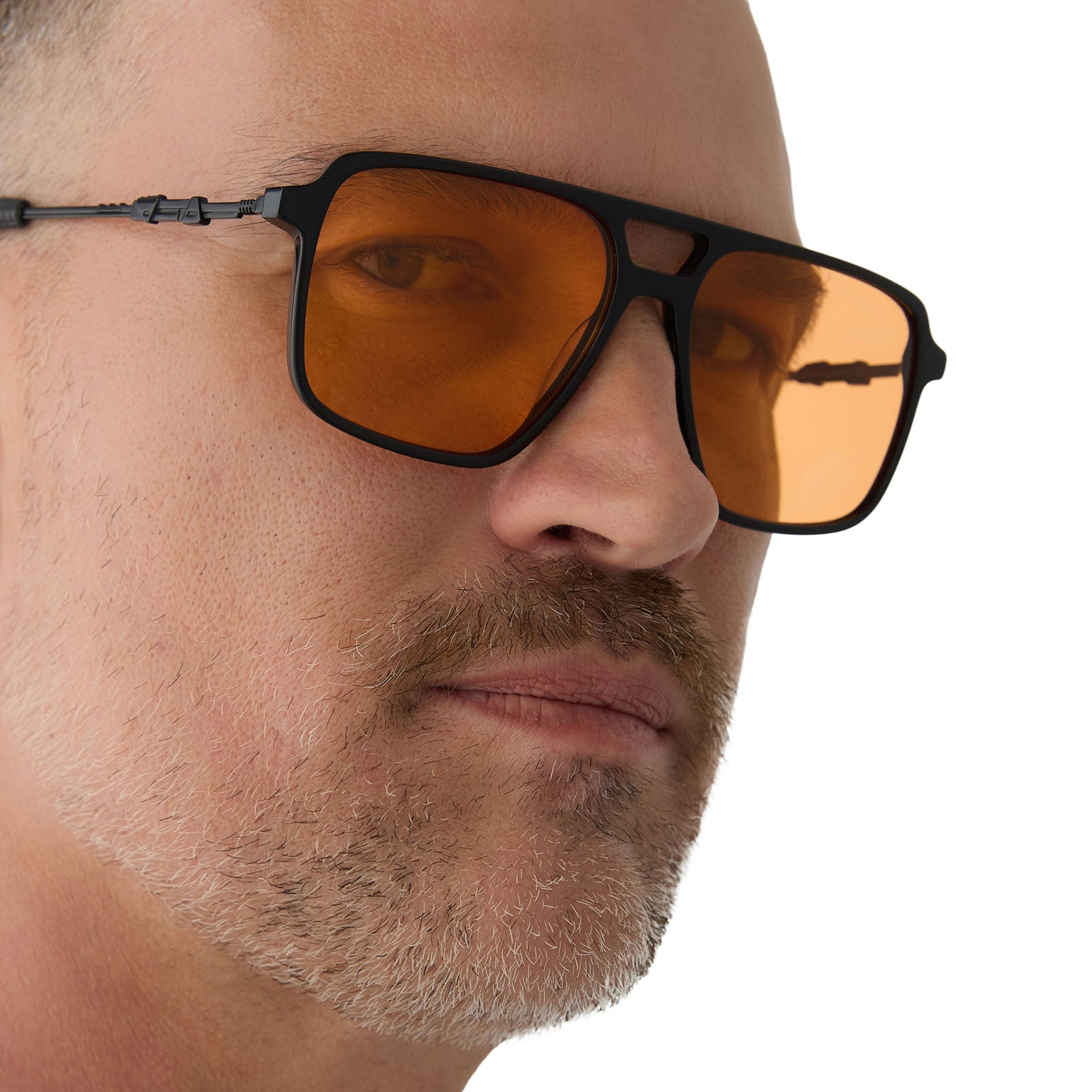 FENNEC SHANDâ„¢ - BLACK + ORANGE SUNGLASSES - Image 9