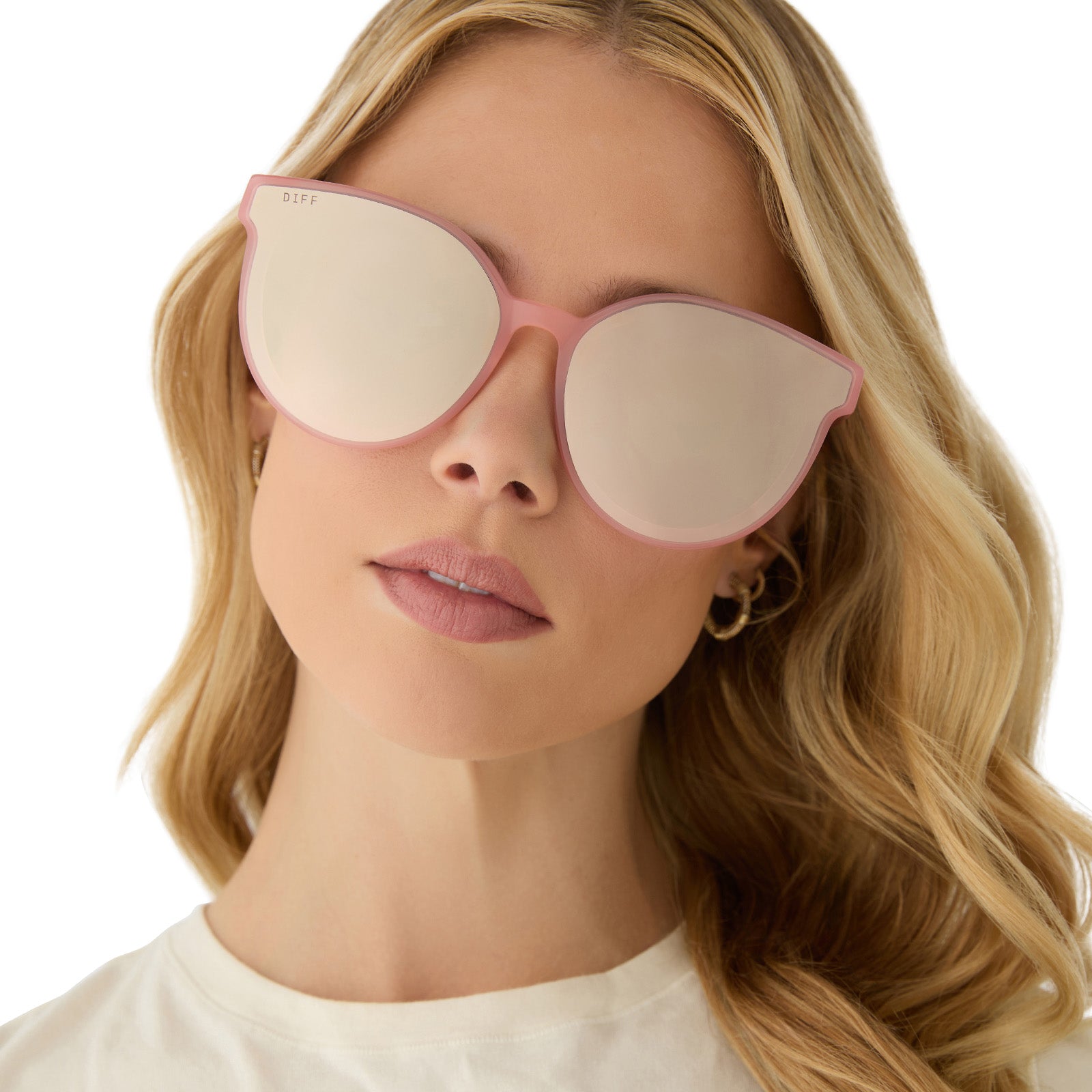 GEMMA - PEACH + COOL MATCHA GRADIENT MIRROR SUNGLASSES - Image 2