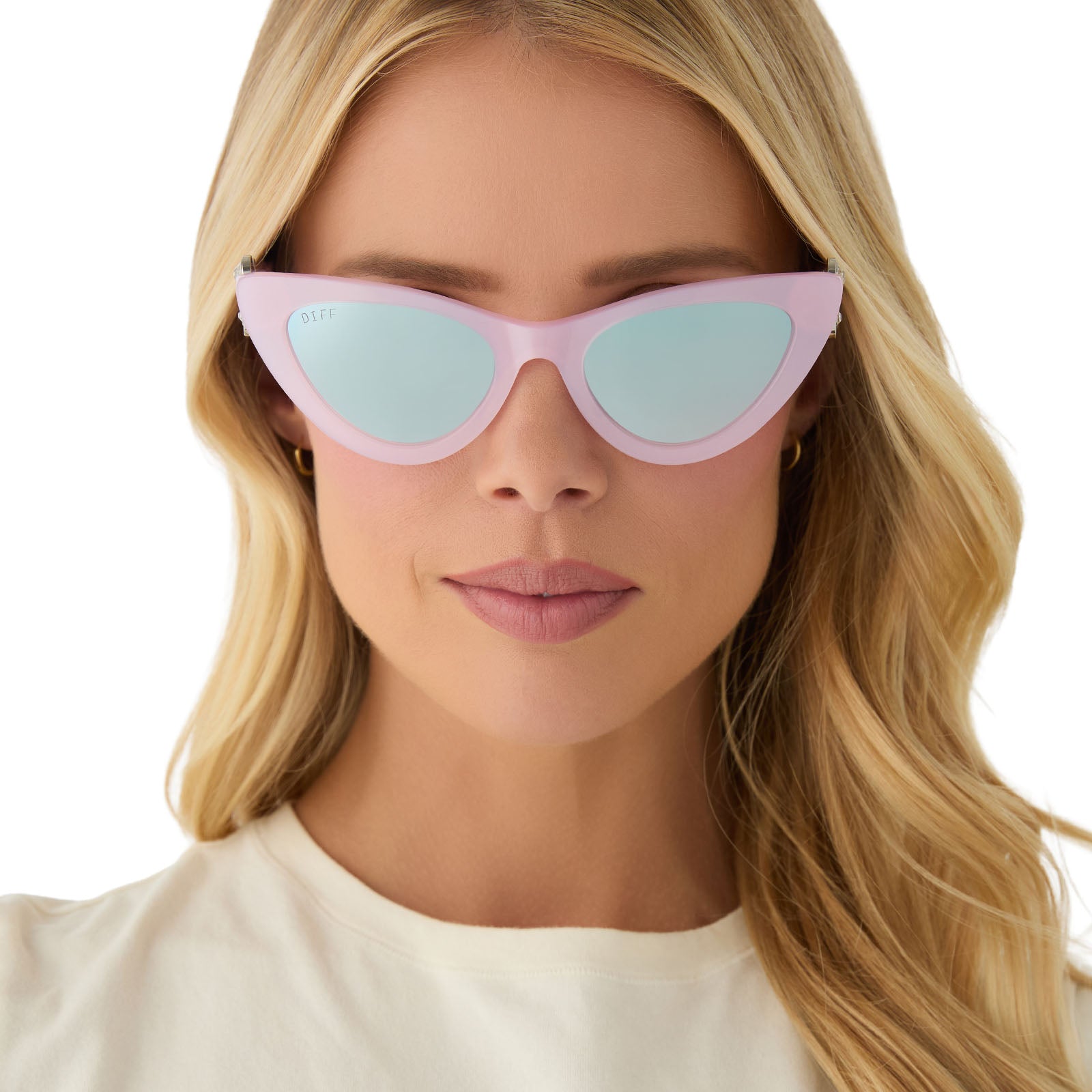 GLINDA UPLAND FOR GOOD - GLASSY PINK CRYSTAL + SILVER FLASH SUNGLASSES - Image 13