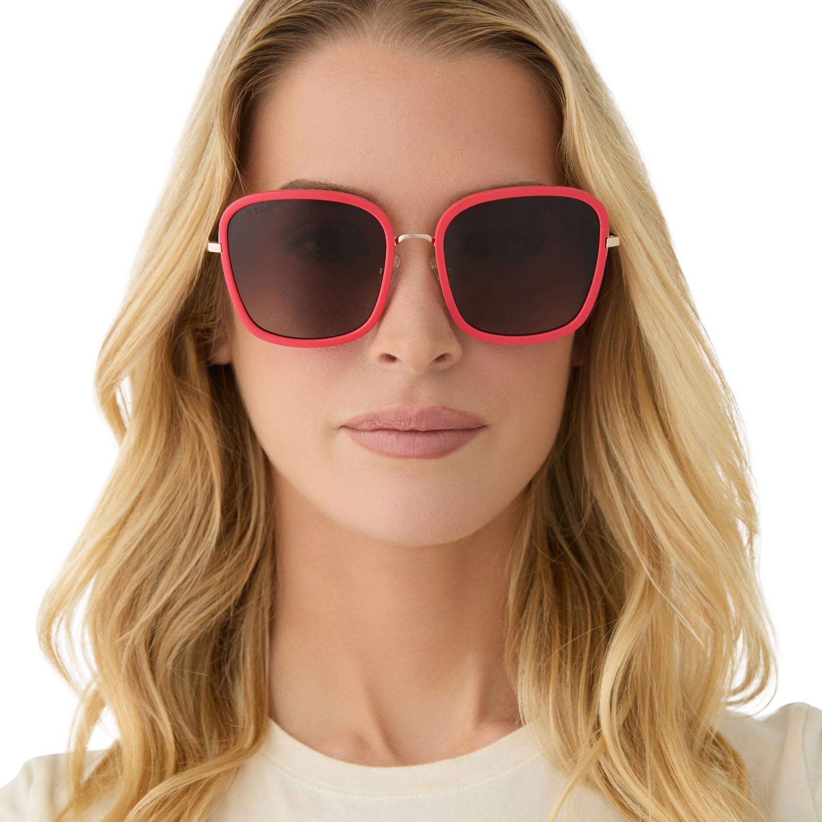 GENEVIVE - SUNSET + BROWN GRADIENT + POLARIZED SUNGLASSES - Image 5