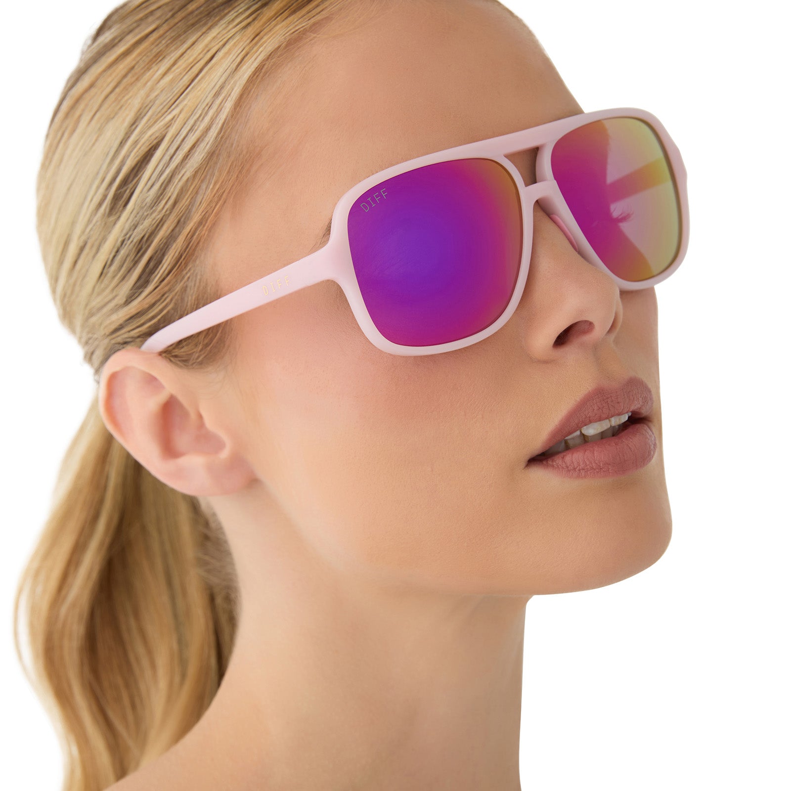 HANGTIME - MATTE BABY PINK + PINK RUSH MIRROR + POLARIZED SUNGLASSES - Image 7
