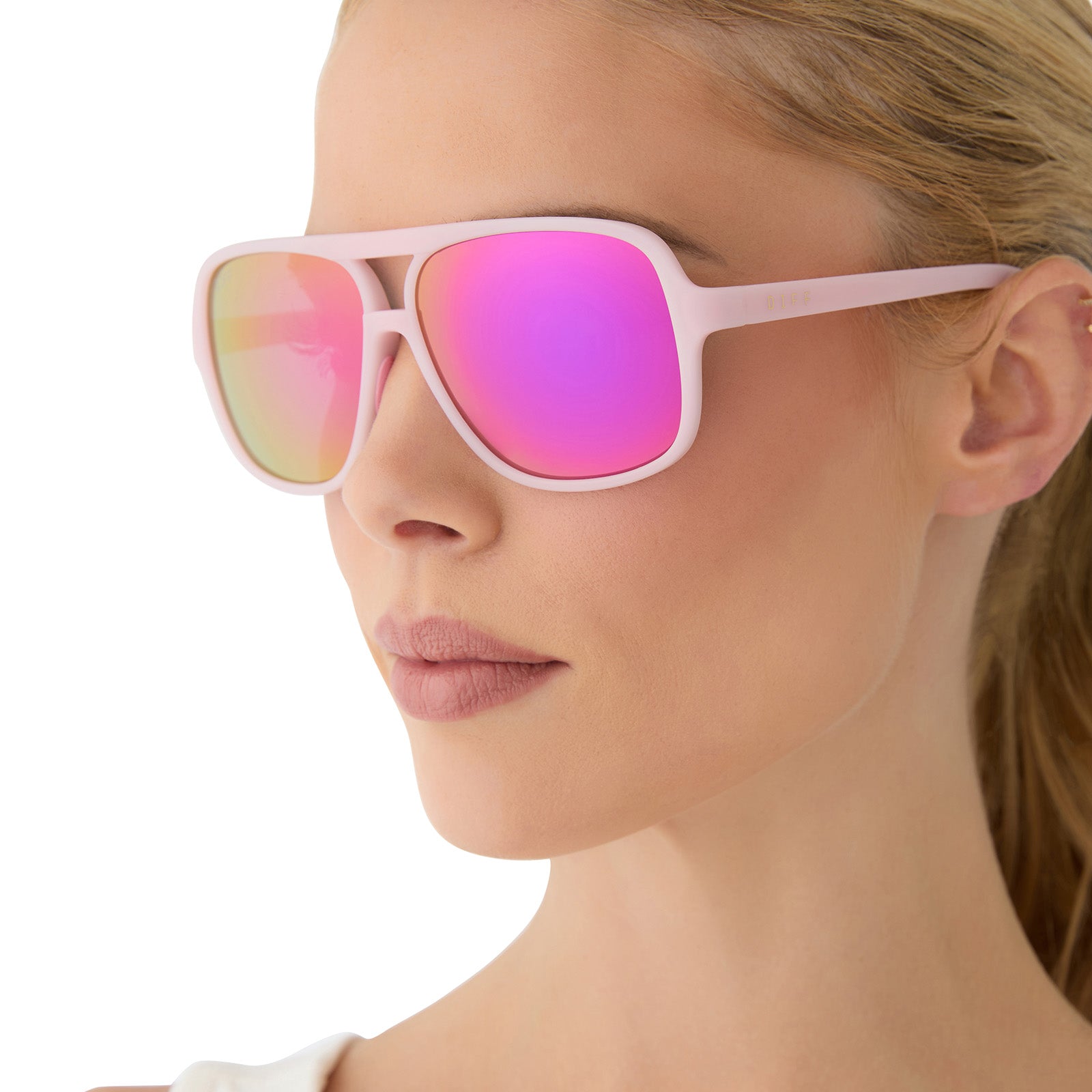 HANGTIME - MATTE BABY PINK + PINK RUSH MIRROR + POLARIZED SUNGLASSES - Image 6