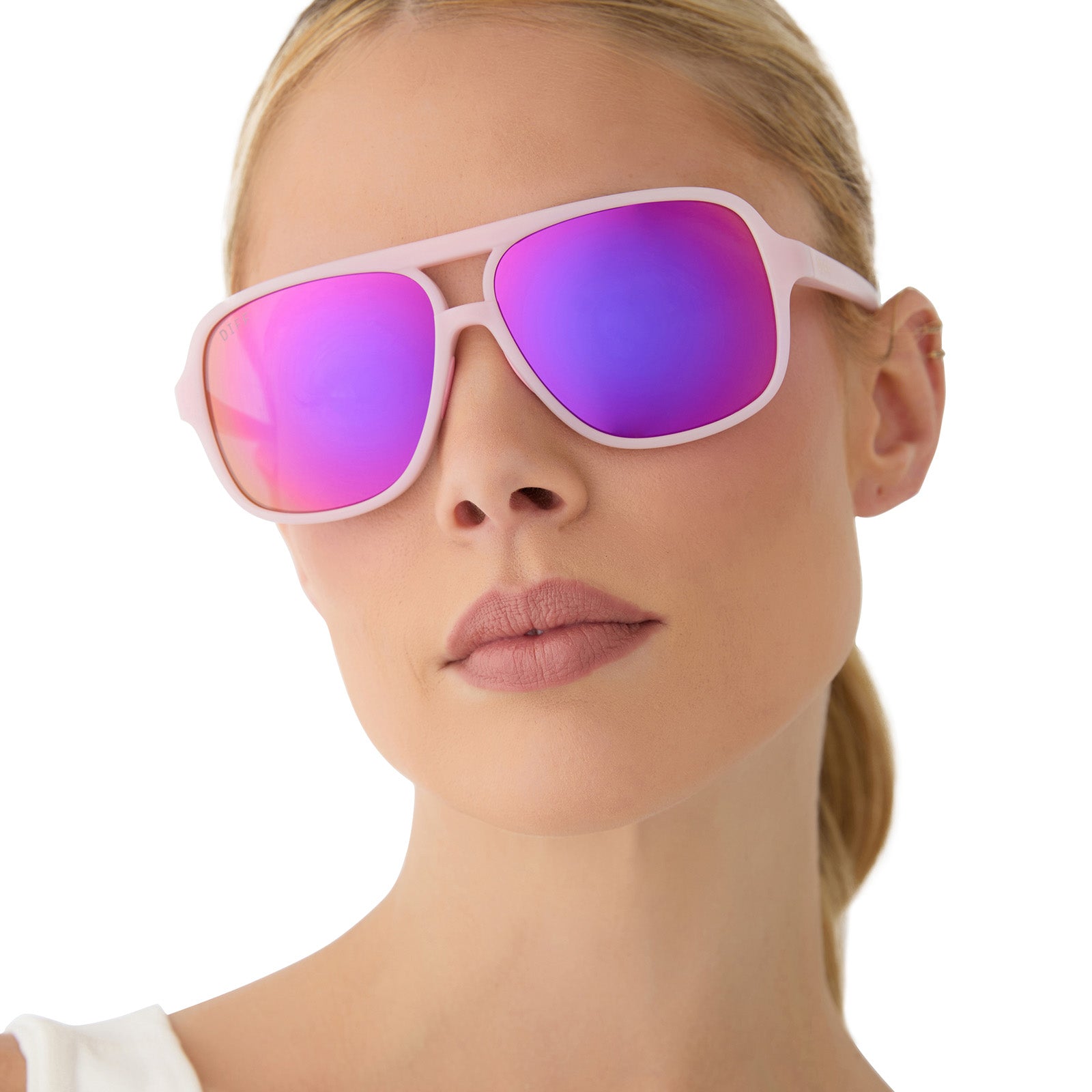 HANGTIME - MATTE BABY PINK + PINK RUSH MIRROR + POLARIZED SUNGLASSES - Image 5
