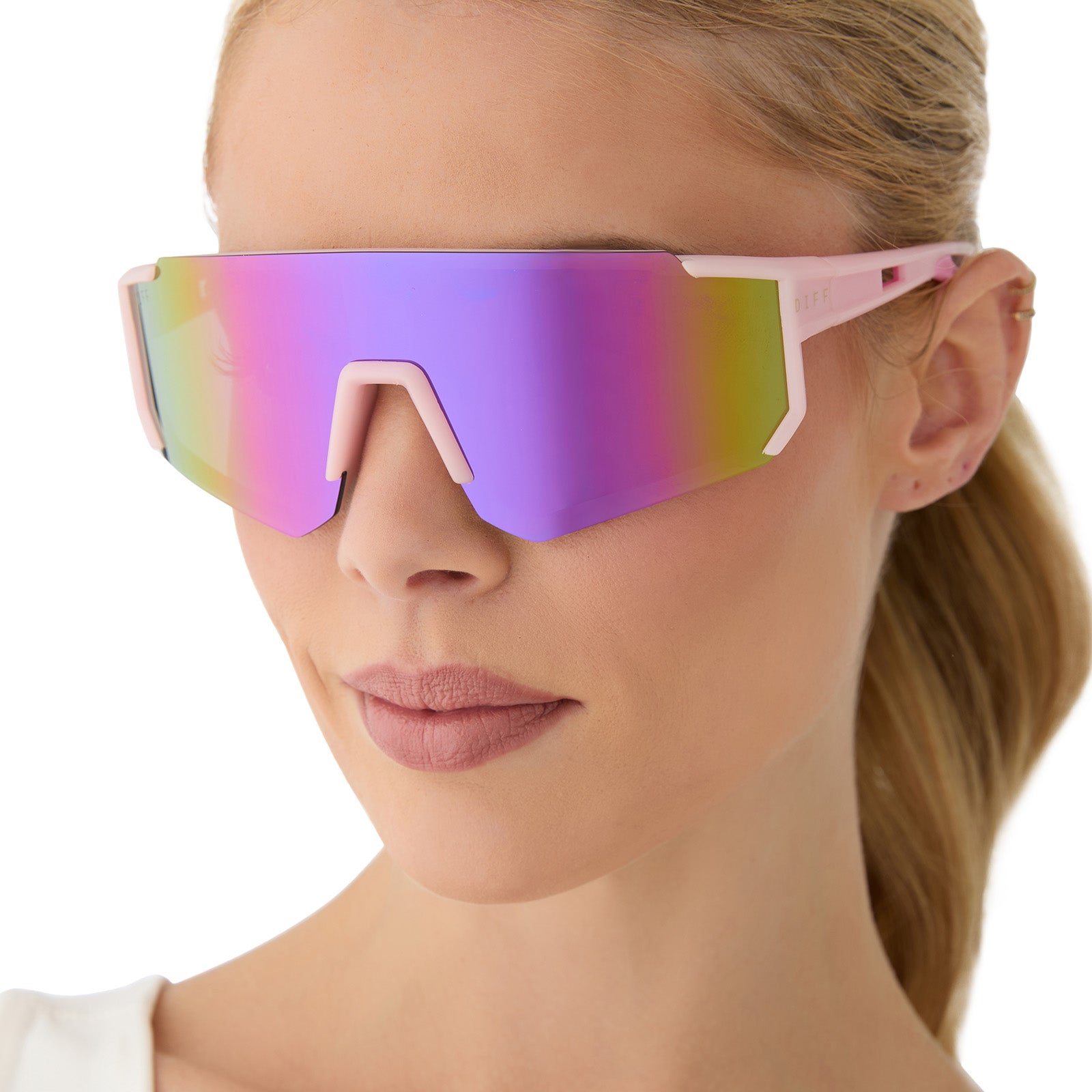 HEAT - MATTE BABY PINK + PINK RUSH MIRROR + POLARIZED SUNGLASSES - Image 6
