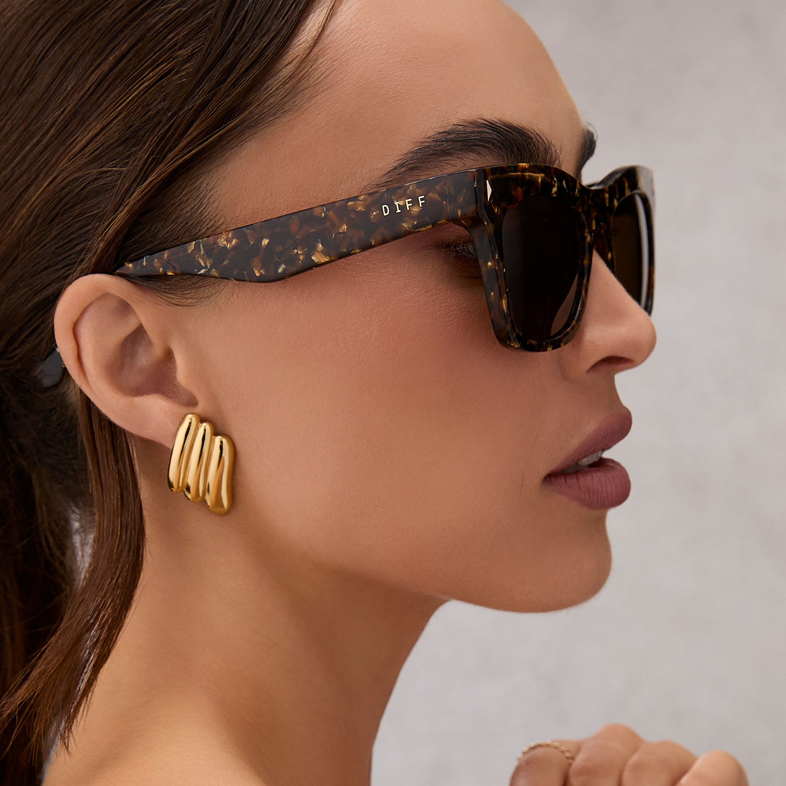BRADLEY - GLITTER TORTOISE + BROWN + POLARIZED SUNGLASSES - Image 2