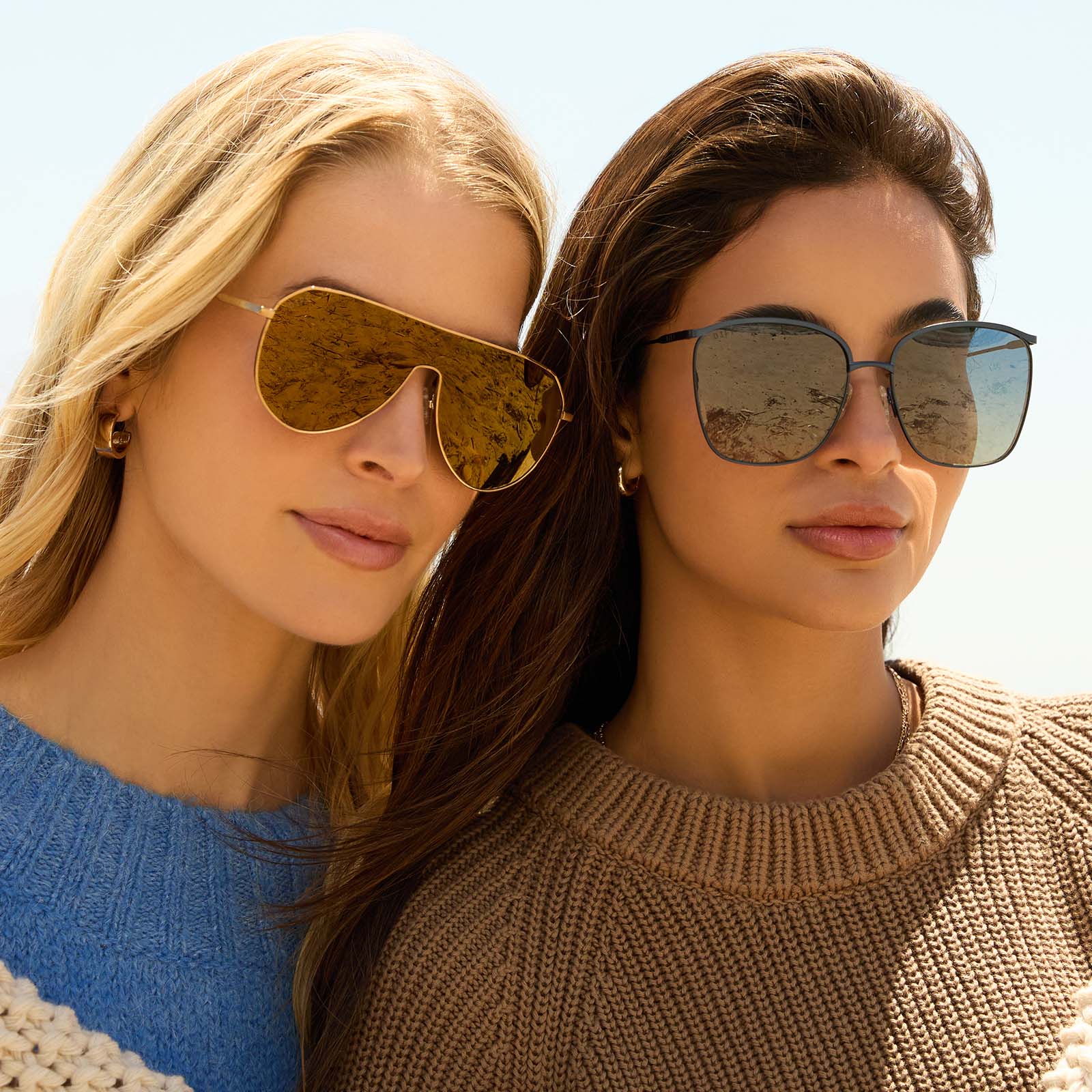 DASH SHIELD - COPPER METAL + BROWN GOLD FLASH SUNGLASSES - Image 7