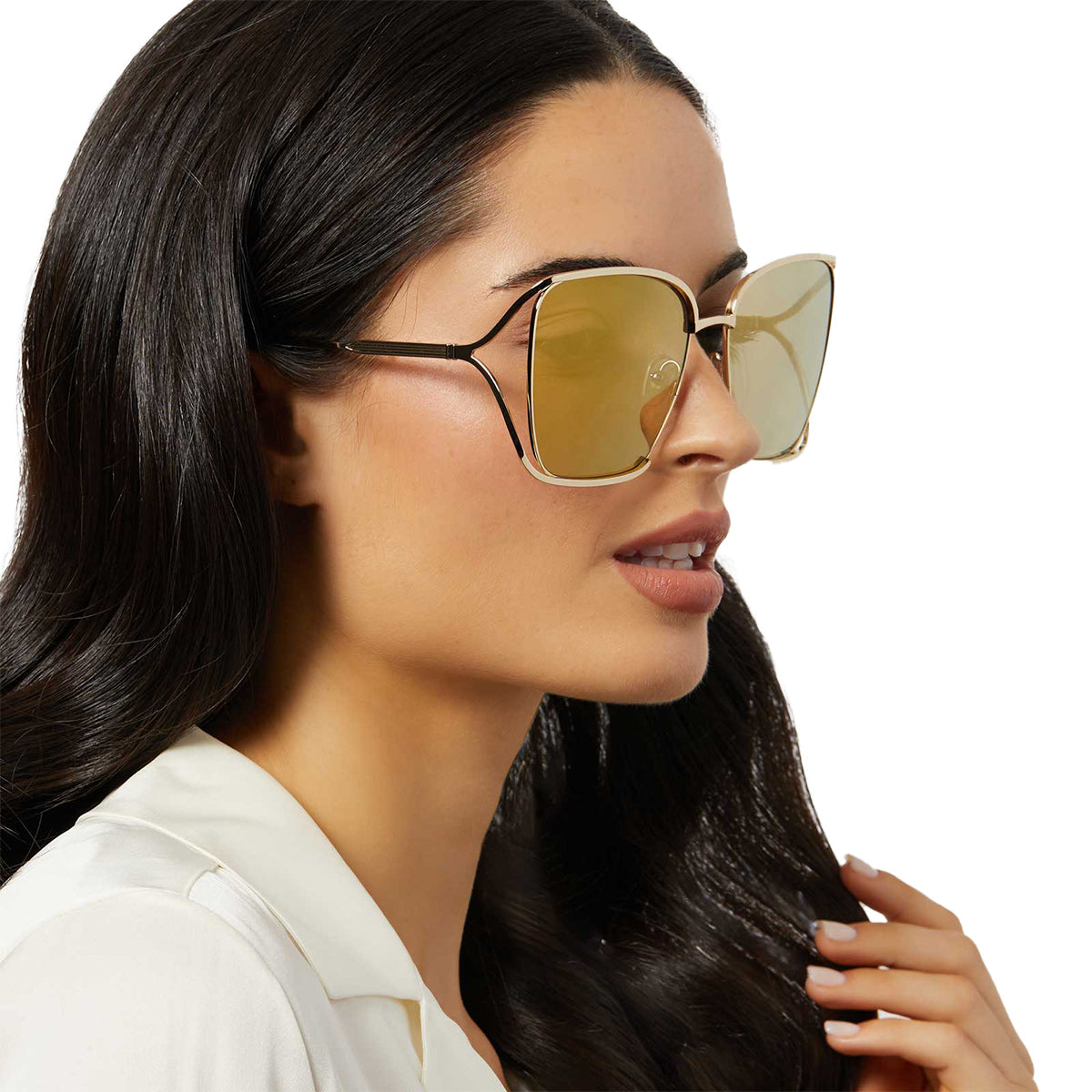 FRANCESCA - GOLD + CAFÉ OLE + GOLD FLASH POLARIZED SUNGLASSES - Image 9