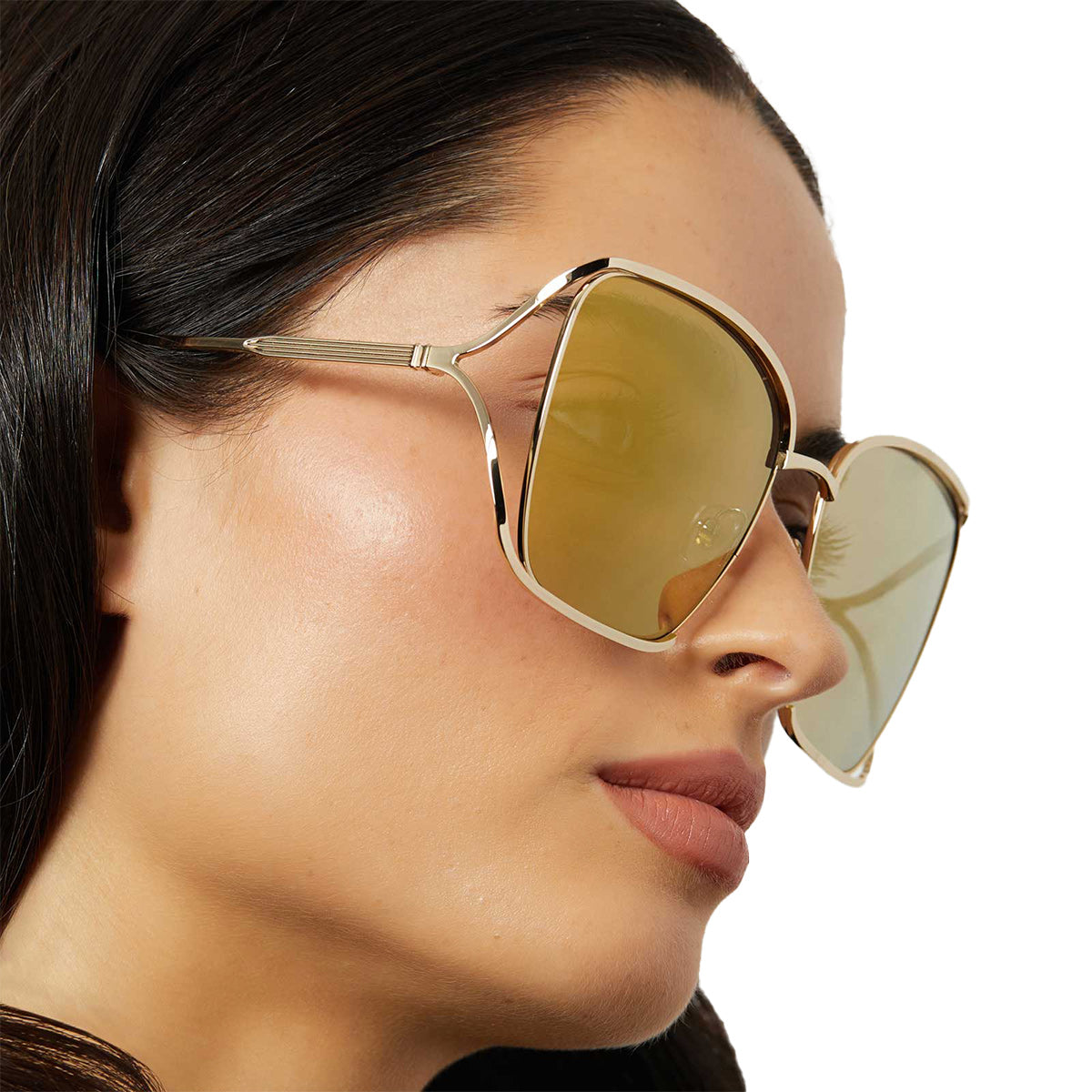 FRANCESCA - GOLD + CAFÉ OLE + GOLD FLASH POLARIZED SUNGLASSES - Image 7