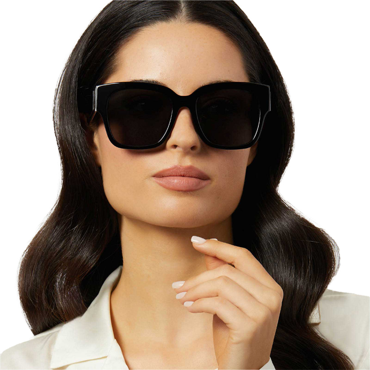 ISABELLA - BLACK + GREY POLARIZED SUNGLASSES - Image 9