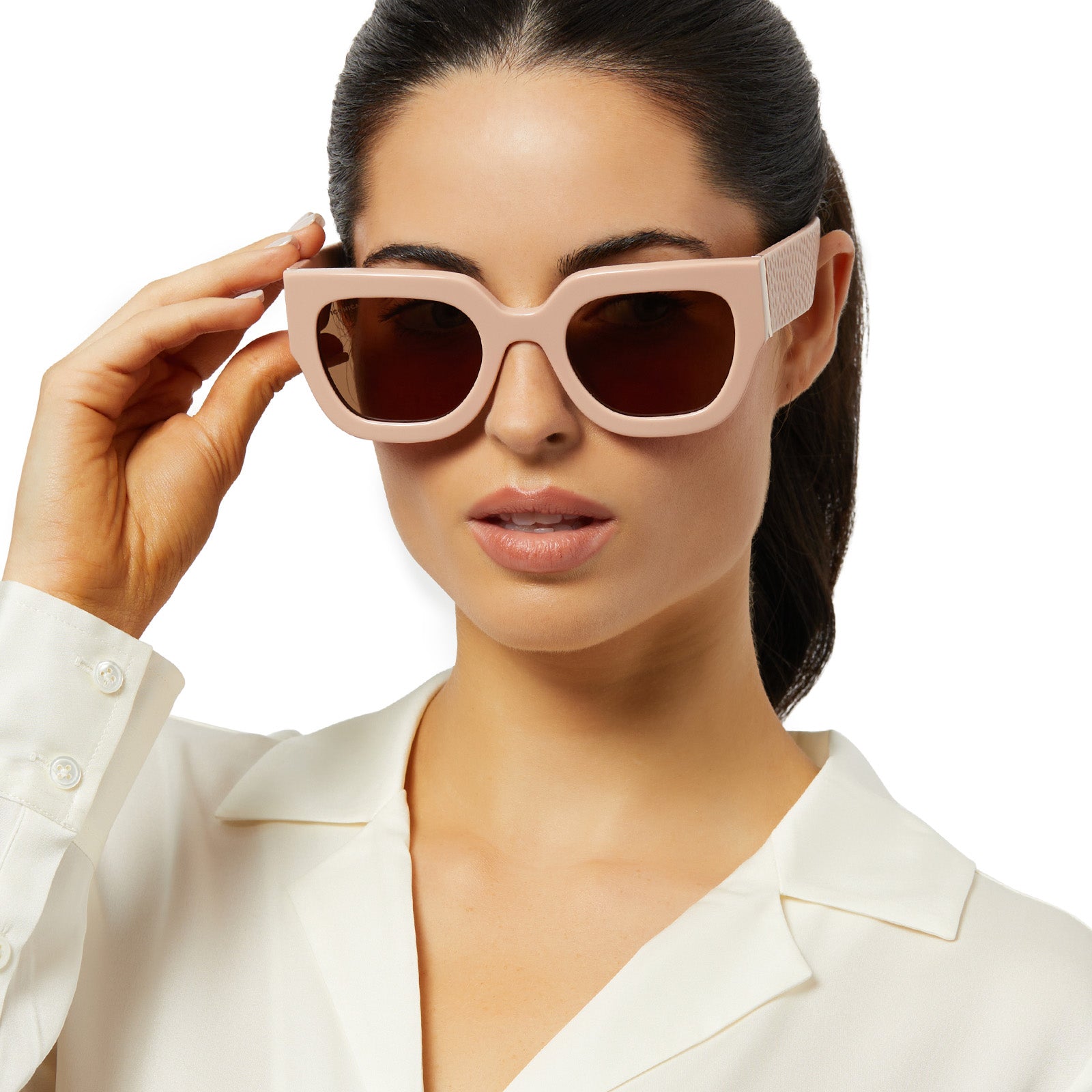 MAREN - NUDE + BROWN + POLARIZED SUNGLASSES - Image 5