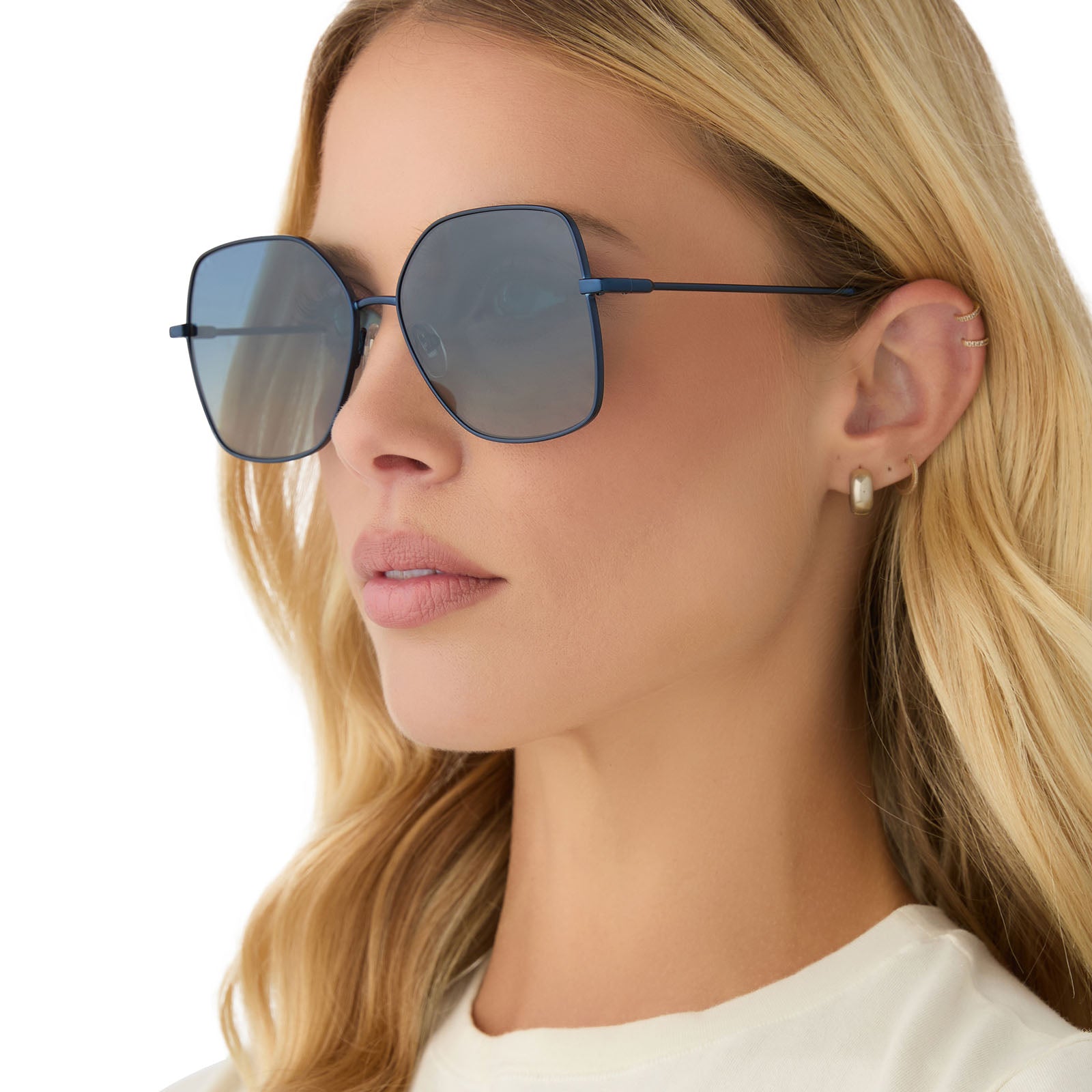 IRIS - DEEP NAVY METAL + AEGEAN BLUE FLASH + POLARIZED SUNGLASSES - Image 5