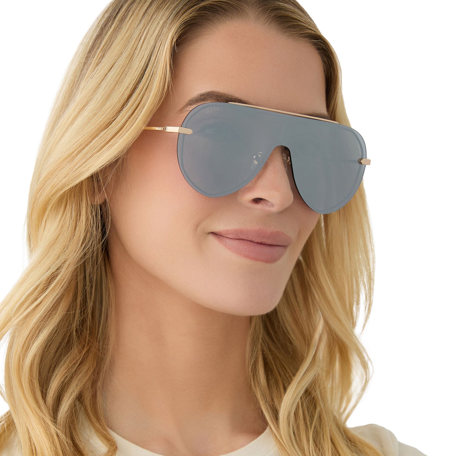 IMANI - GOLD + SILVER MIRROR SUNGLASSES - Image 5