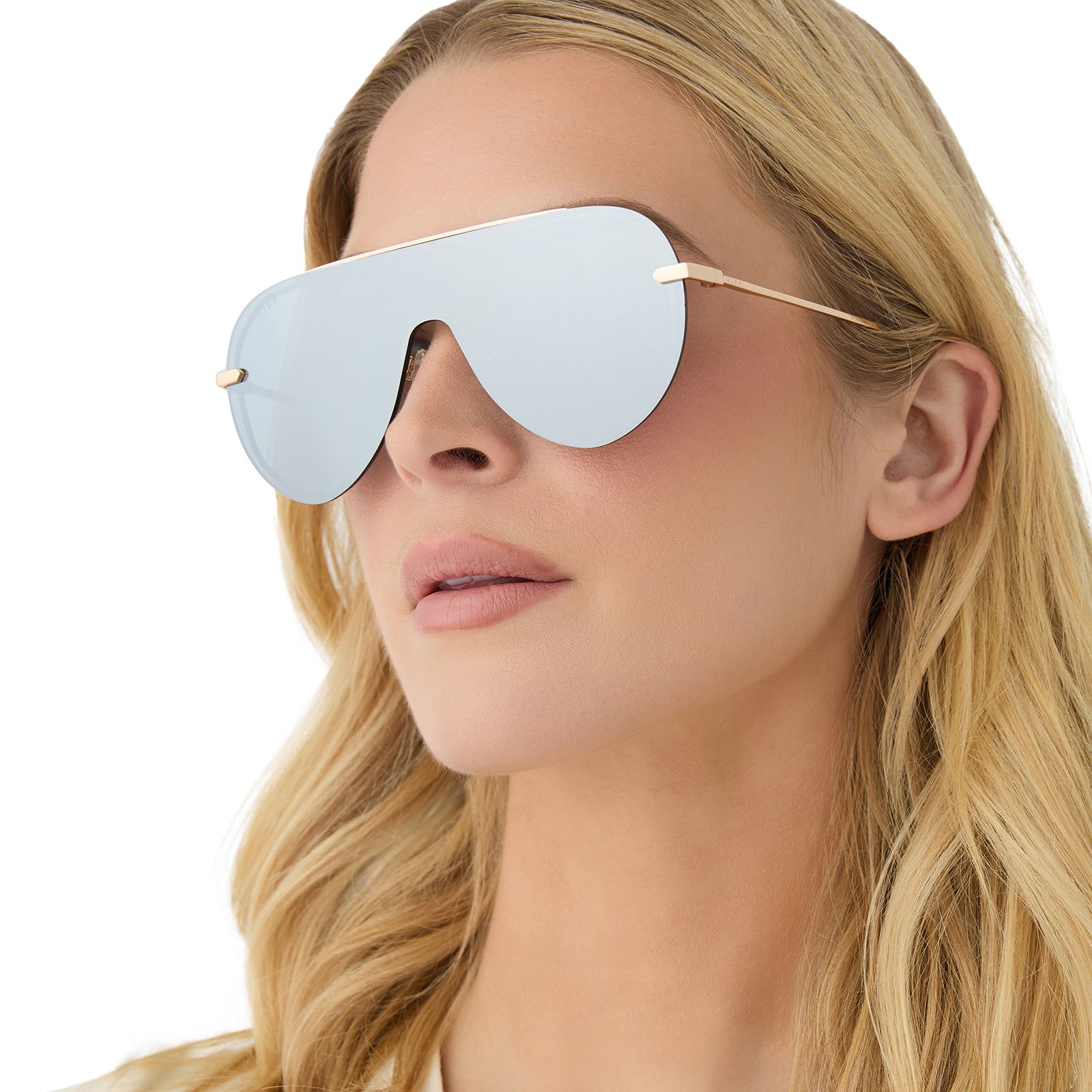 IMANI - GOLD + SILVER MIRROR SUNGLASSES - Image 7