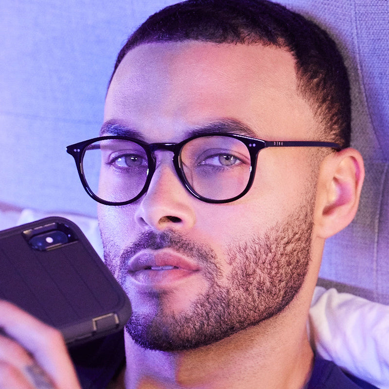 JAXSON - VINTAGE CRYSTAL + BLUE LIGHT TECHNOLOGY CLEAR GLASSES - Image 6