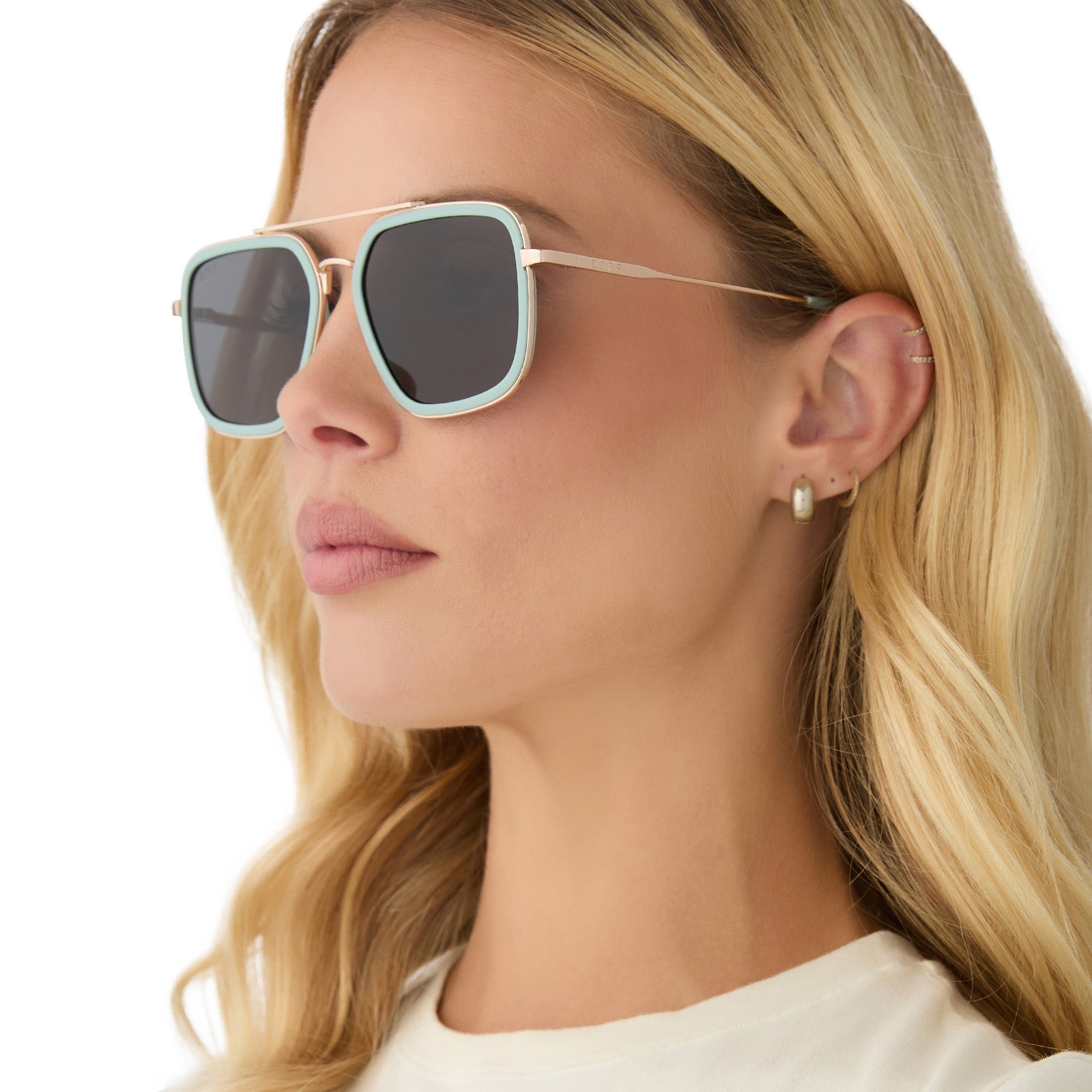 JORDAN - STEEL TEAL + GREY SUNGLASSES - Image 6