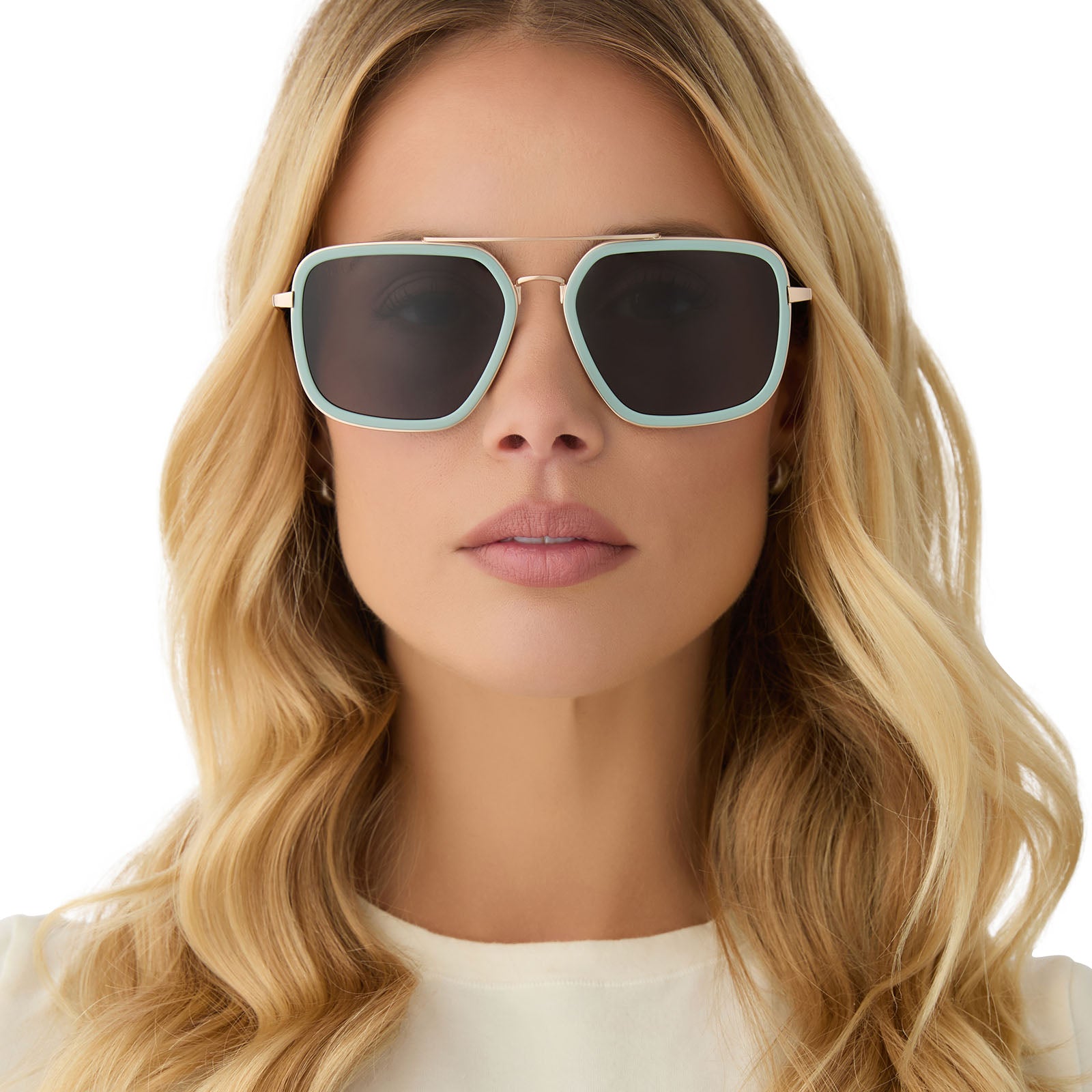 JORDAN - STEEL TEAL + GREY SUNGLASSES - Image 8