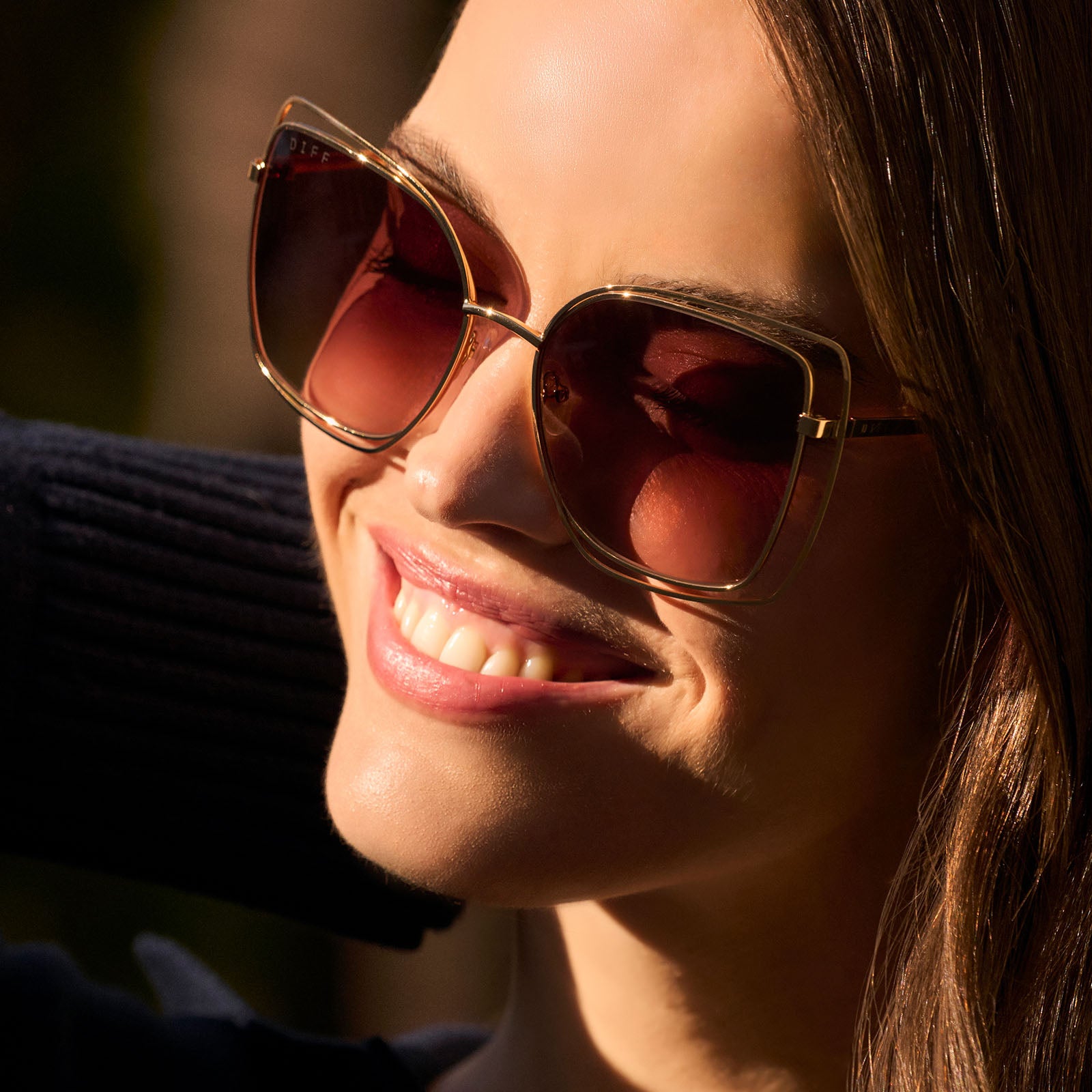 JACQUELINE - GOLD + BROWN GRADIENT SUNGLASSES - Image 6