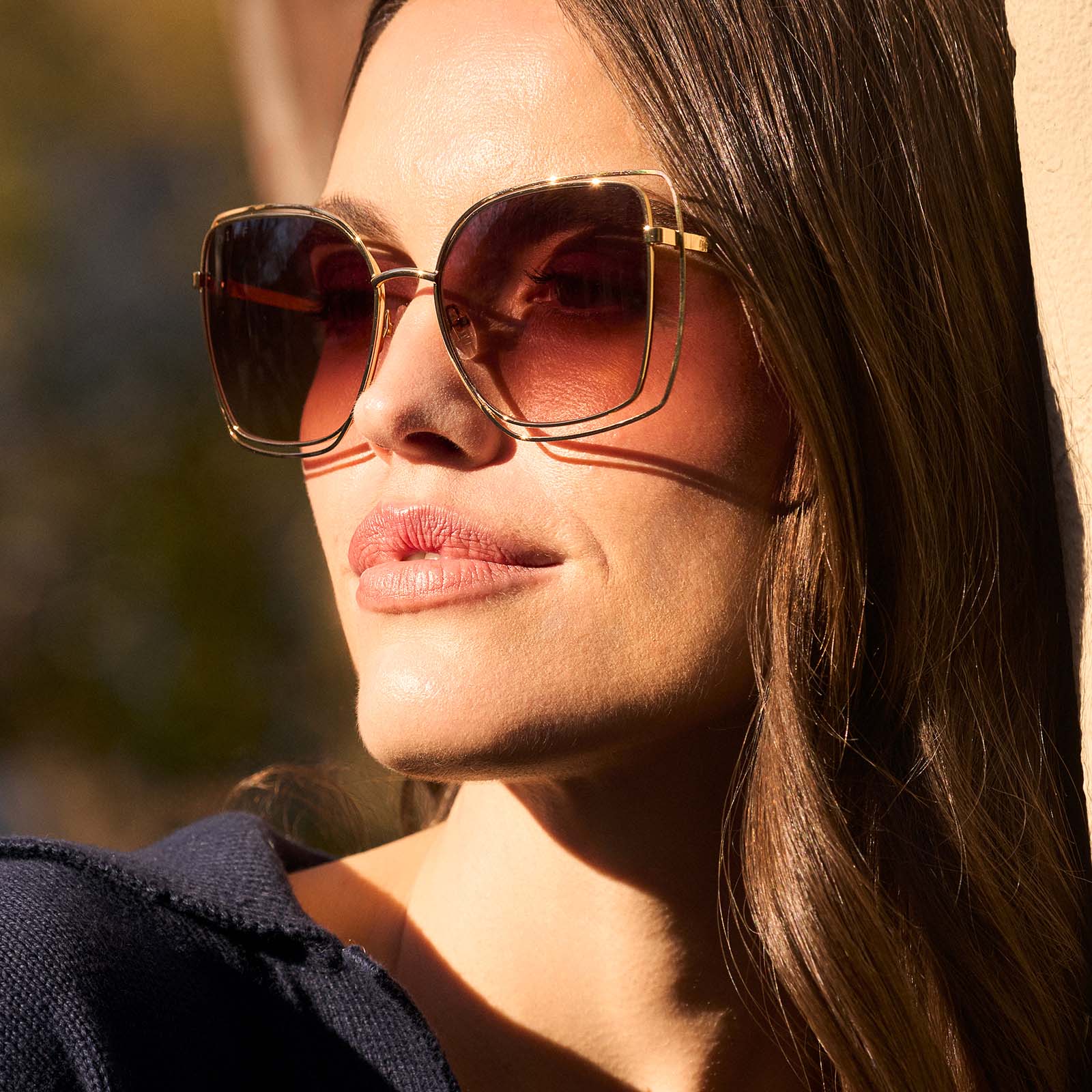 JACQUELINE - GOLD + BROWN GRADIENT SUNGLASSES - Image 5
