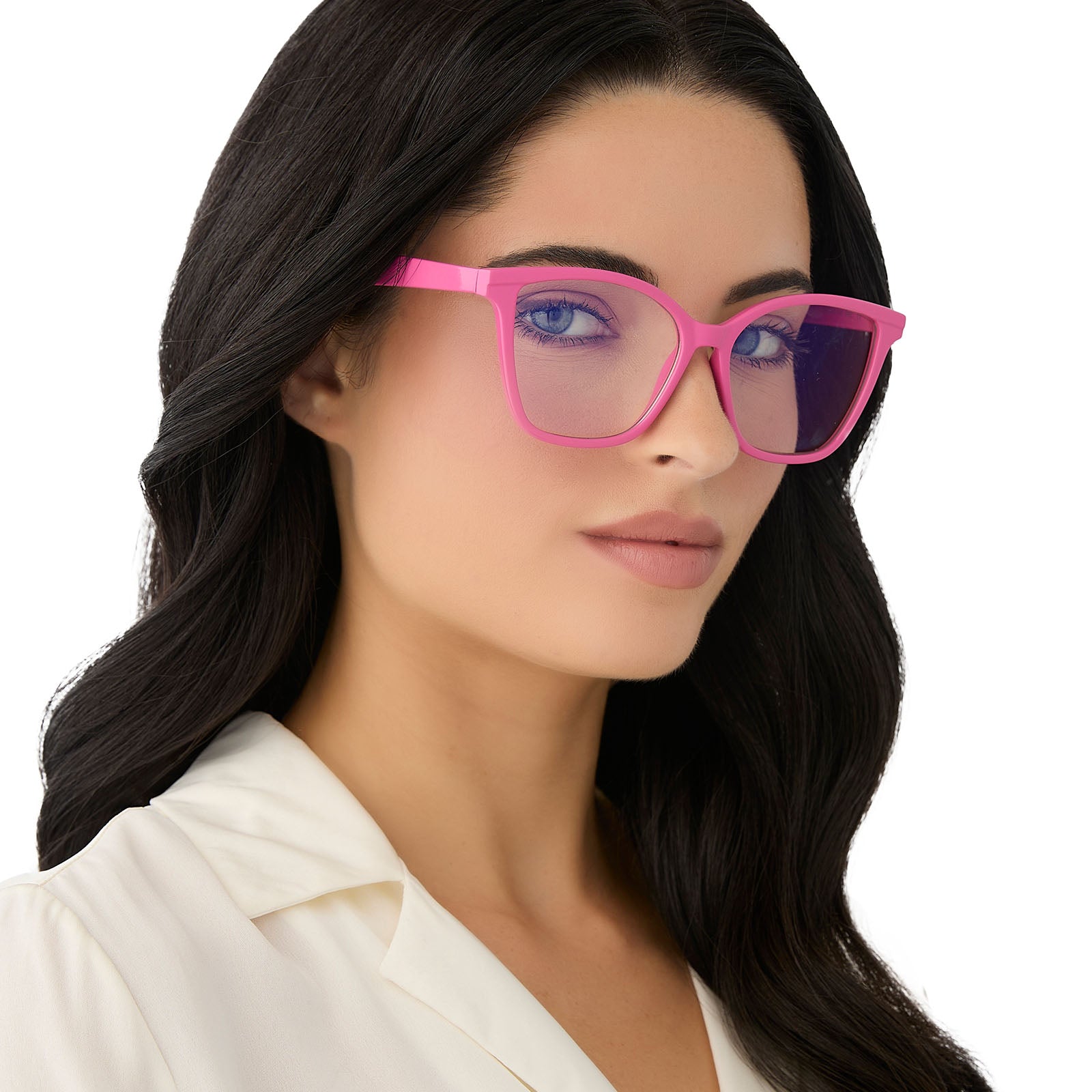 LEAH - BUBBLEGUM PINK + BLUE LIGHT READERS - Image 5