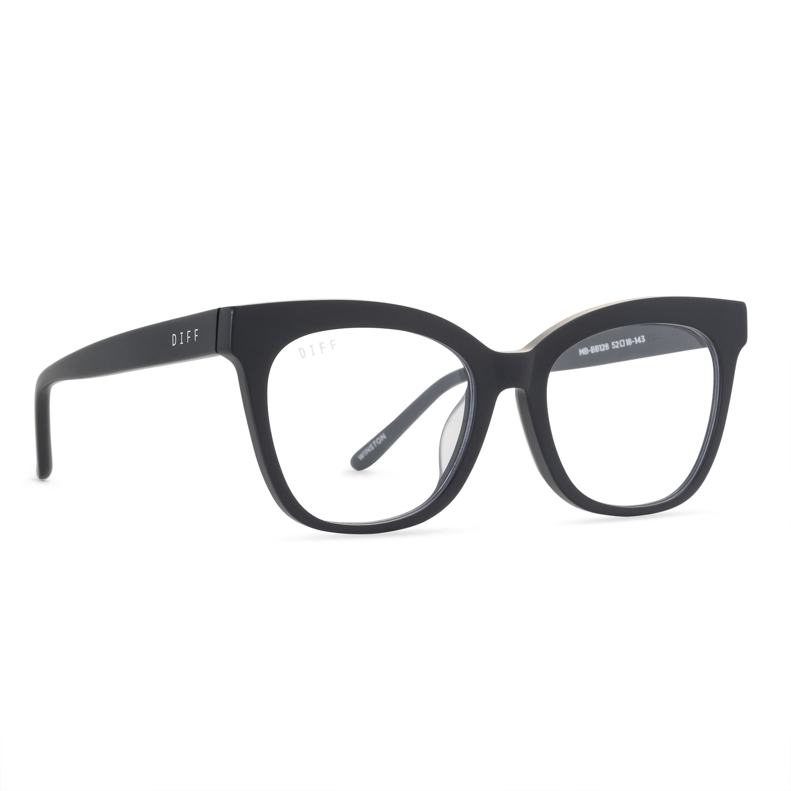 WINSTON - MATTE BLACK + BLUE LIGHT TECHNOLOGY GLASSES - Image 3