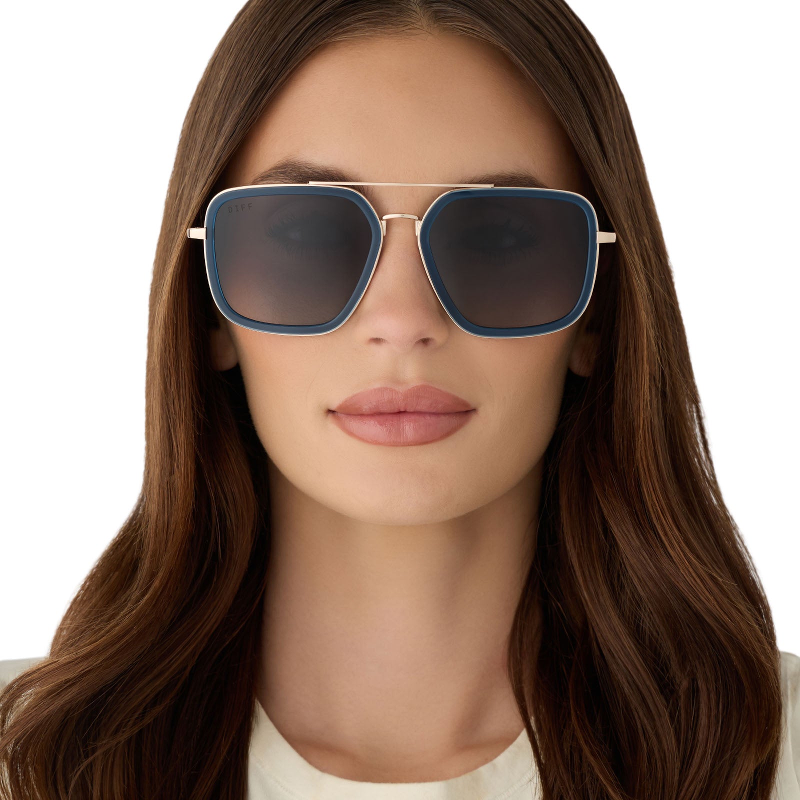JORDAN - CLUBHOUSE BLUE + GOLD + GREY GRADIENT + POLARIZED SUNGLASSES - Image 2
