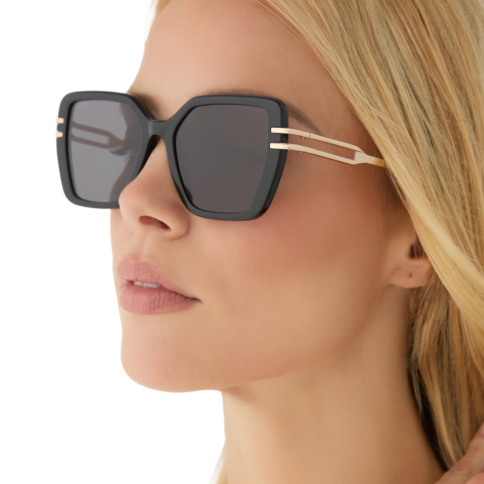 DASHA - BLACK + GREY SUNGLASSES - Image 9