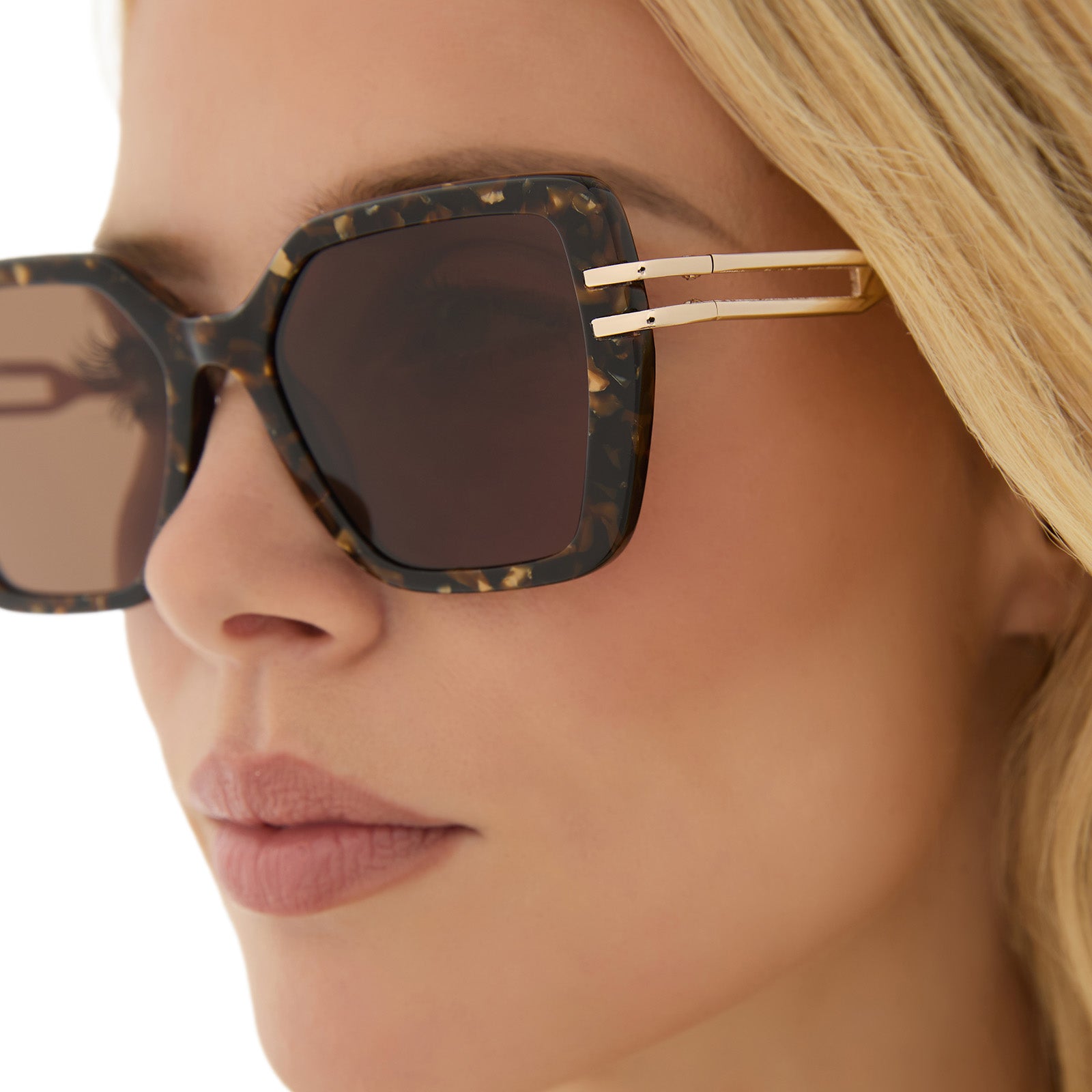 DASHA - GLITTER TORTOISE + BROWN SUNGLASSES - Image 10