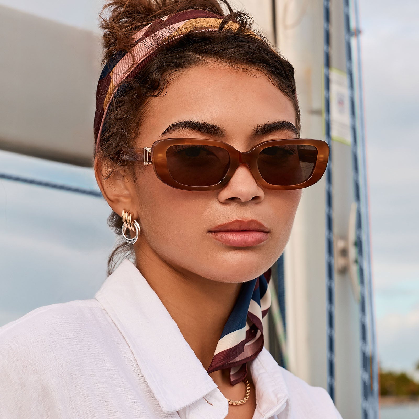 DAPHNE - TAWNY TORTOISE + BROWN + POLARIZED SUNGLASSES - Image 7