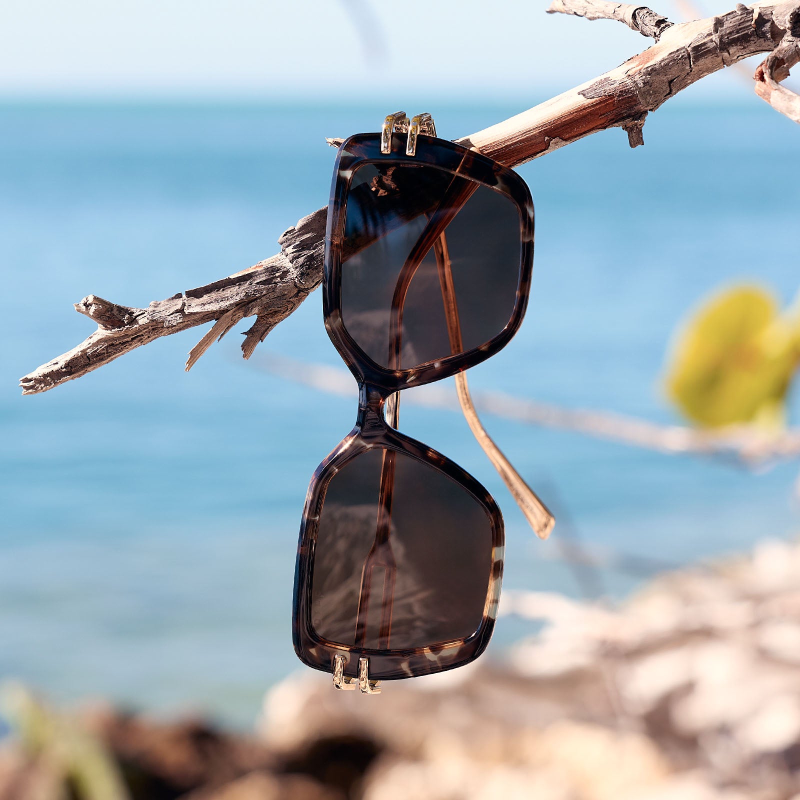 DASHA - ESPRESSO TORTOISE + GOLD + BROWN + POLARIZED SUNGLASSES - Image 9
