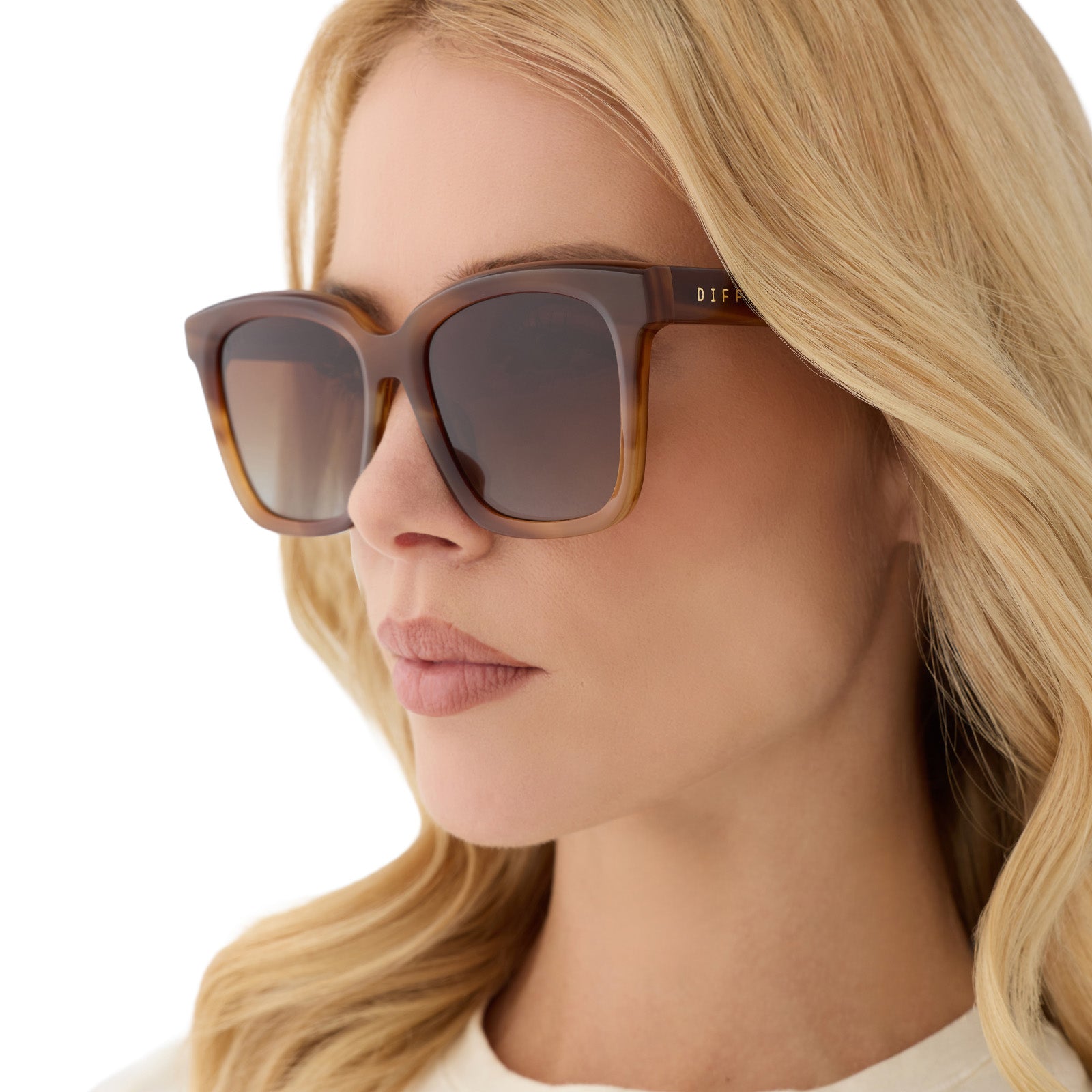 MEREDITH - TAWNY TORTOISE + BROWN GRADIENT + POLARIZED SUNGLASSES - Image 6