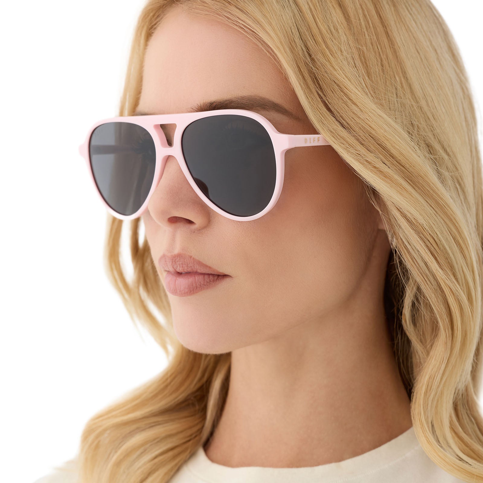 TOSCA II - POWDER PINK + GREY SUNGLASSES - Image 6