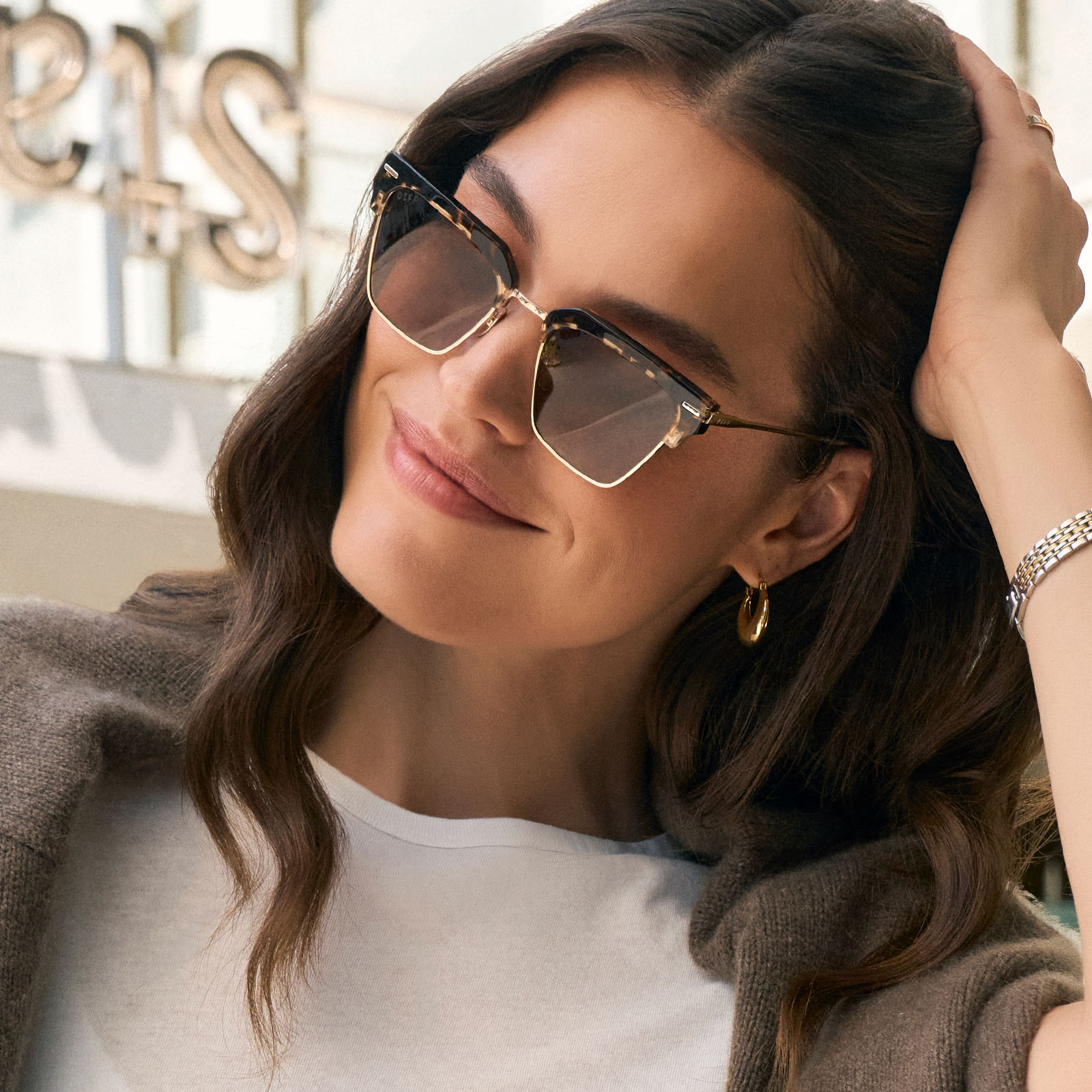 CAPRI - ESPRESSO TORTOISE + BROWN SUNGLASSES - Image 5