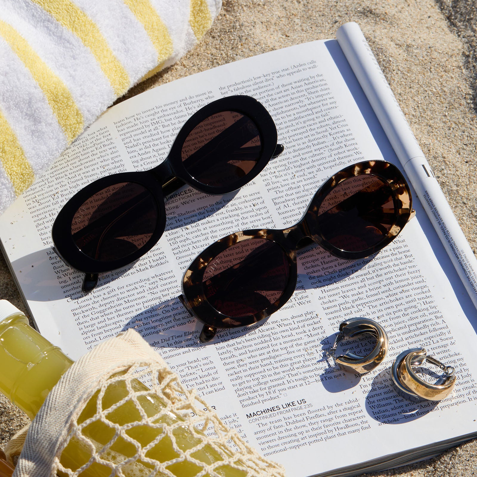LAINEY - BLACK + BROWN + POLARIZED SUNGLASSES - Image 7