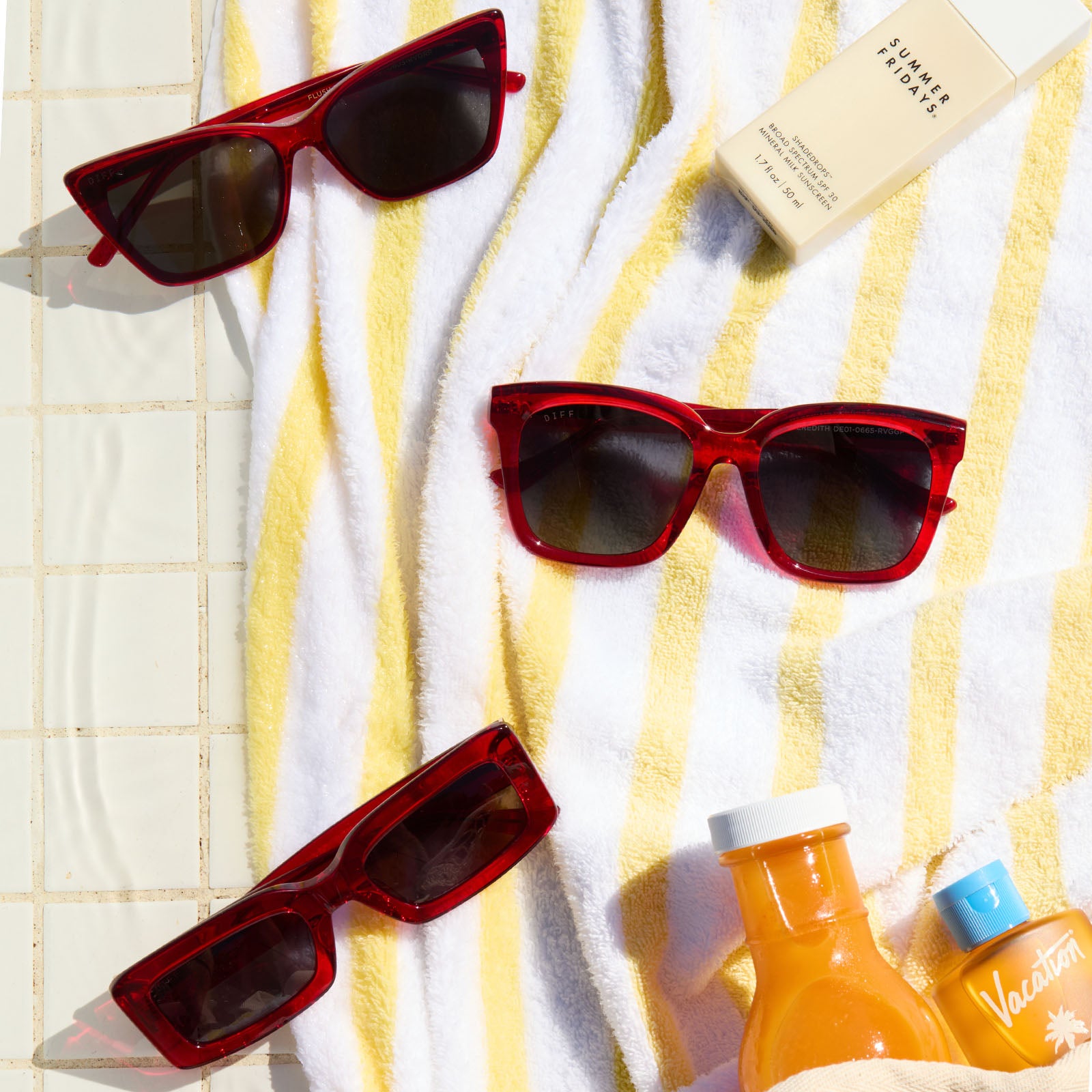 MEREDITH - RED HOT SUMMER + GREY GRADIENT + POLARIZED SUNGLASSES - Image 9