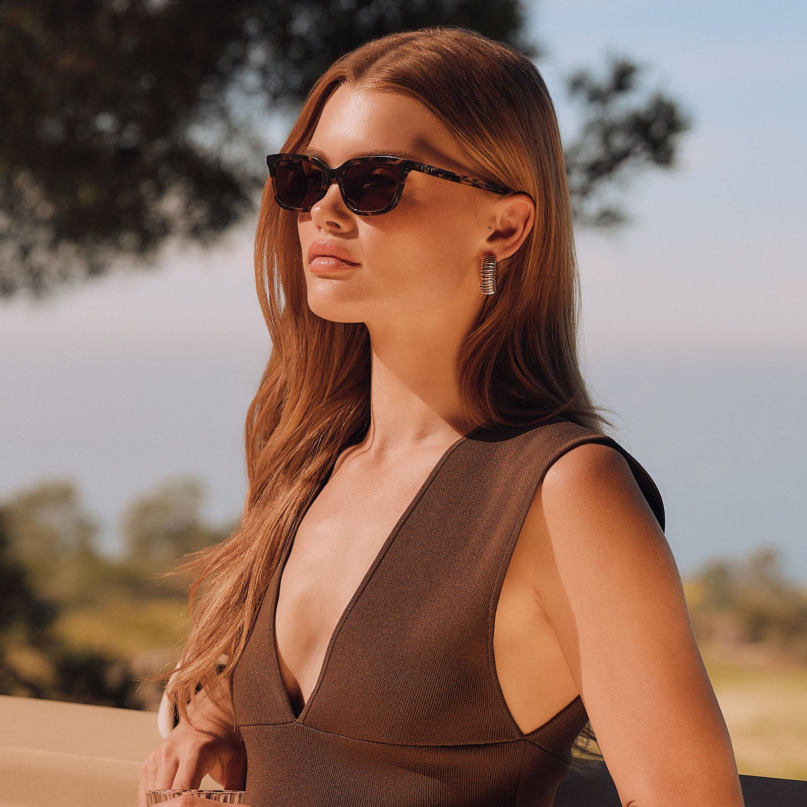 HANNAH - ESPRESSO TORTOISE + BROWN + POLARIZED SUNGLASSES - Image 7