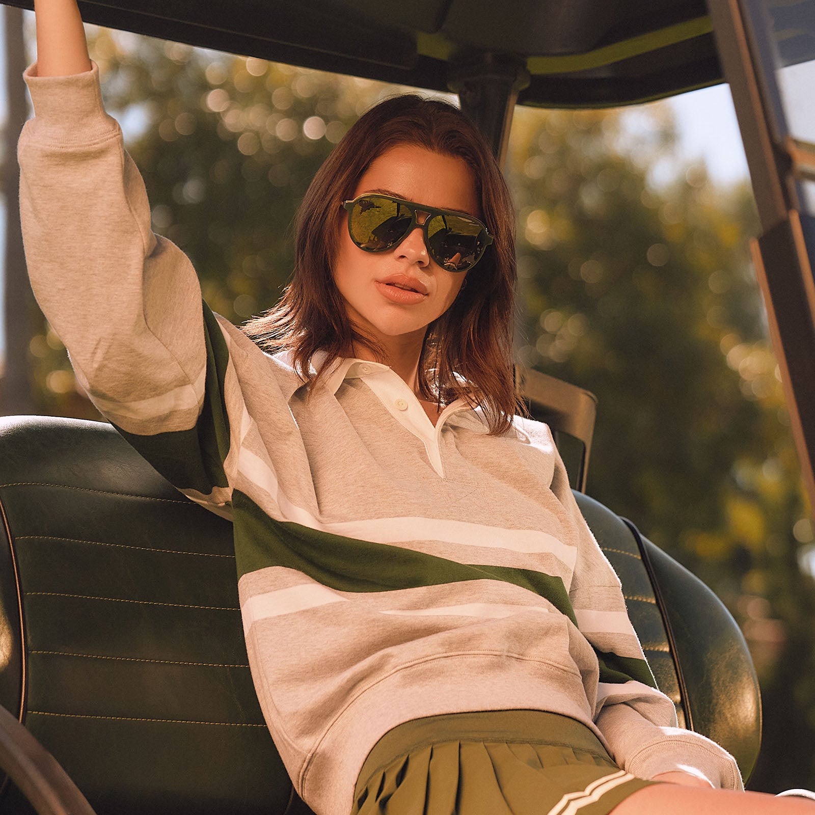 TOSCA III - FAIRWAY GREEN + ALOE GREEN GRADIENT + LIGHT GOLD FLASH SUNGLASSES - Image 6