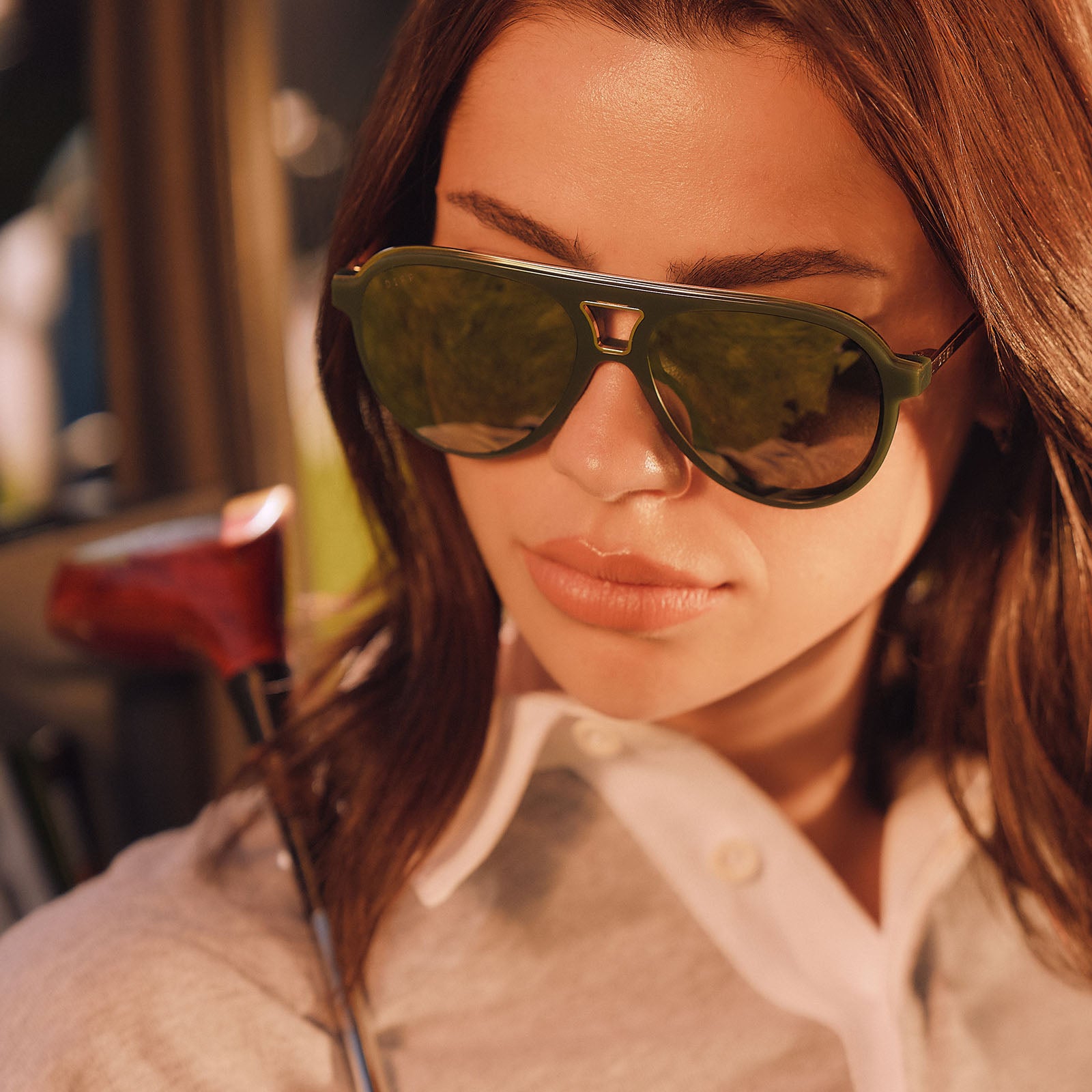 TOSCA III - FAIRWAY GREEN + ALOE GREEN GRADIENT + LIGHT GOLD FLASH SUNGLASSES - Image 5
