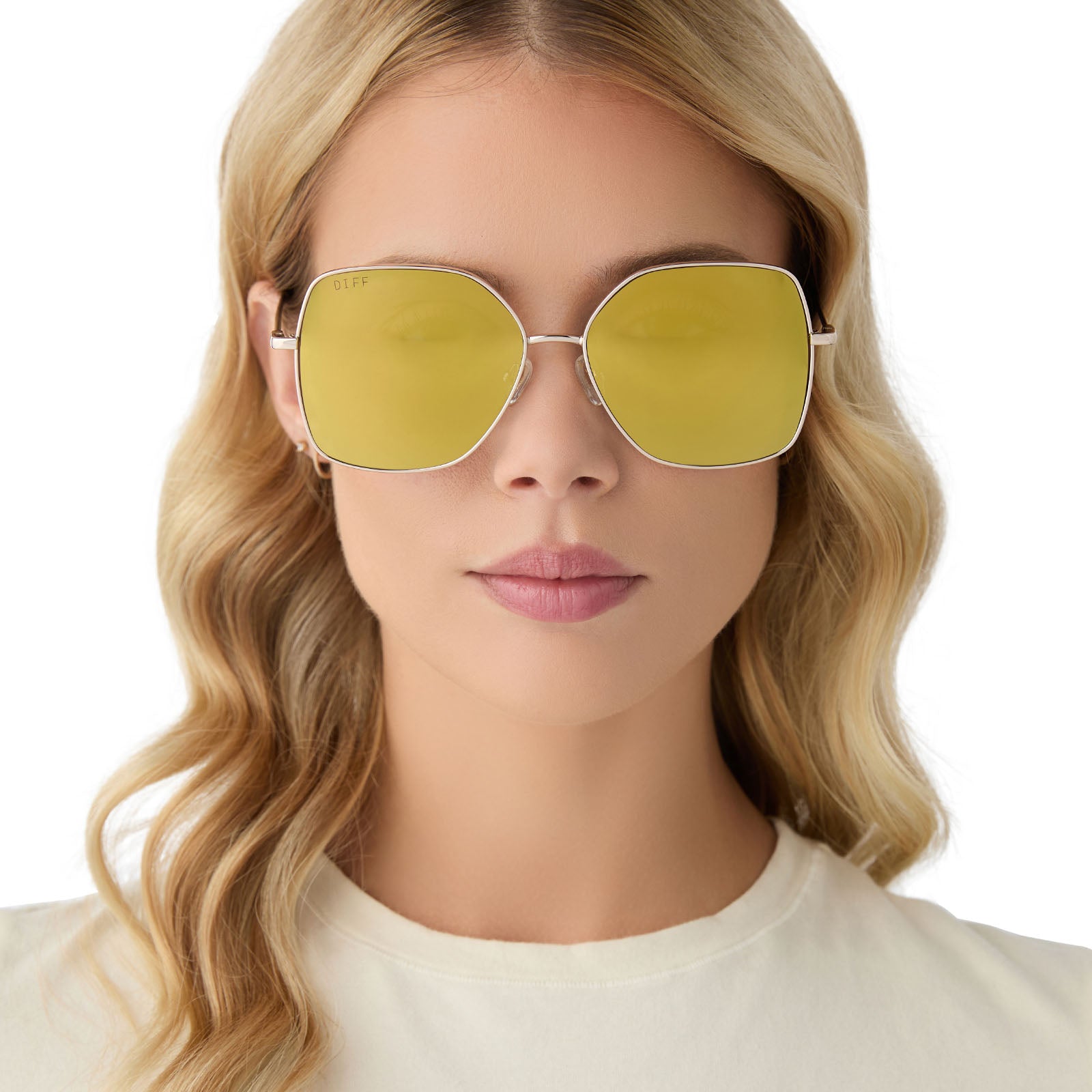 IRIS - GOLD + BRILLIANT GOLD MIRROR SUNGLASSES - Image 6