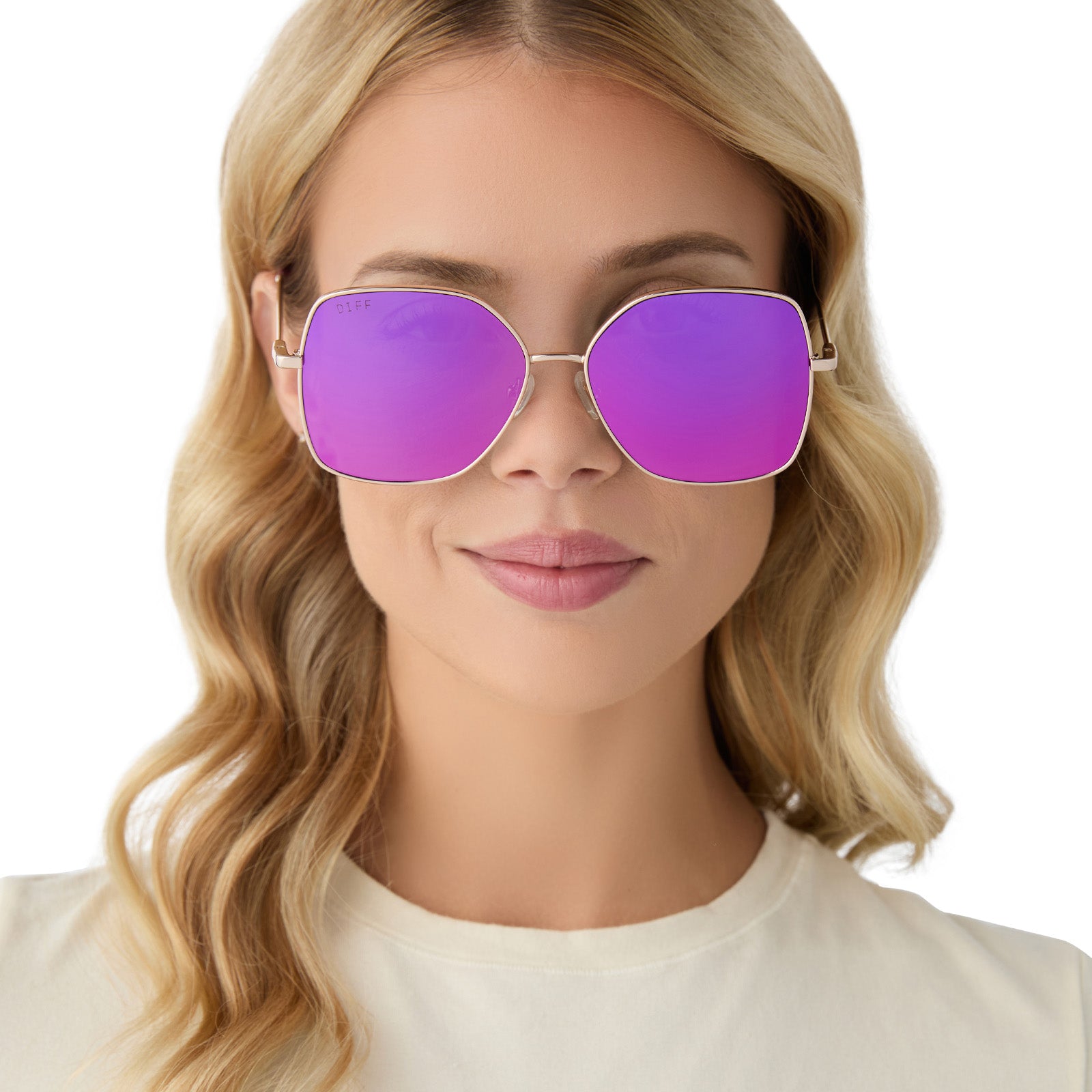 IRIS - GOLD + PINK RUSH MIRROR SUNGLASSES - Image 6
