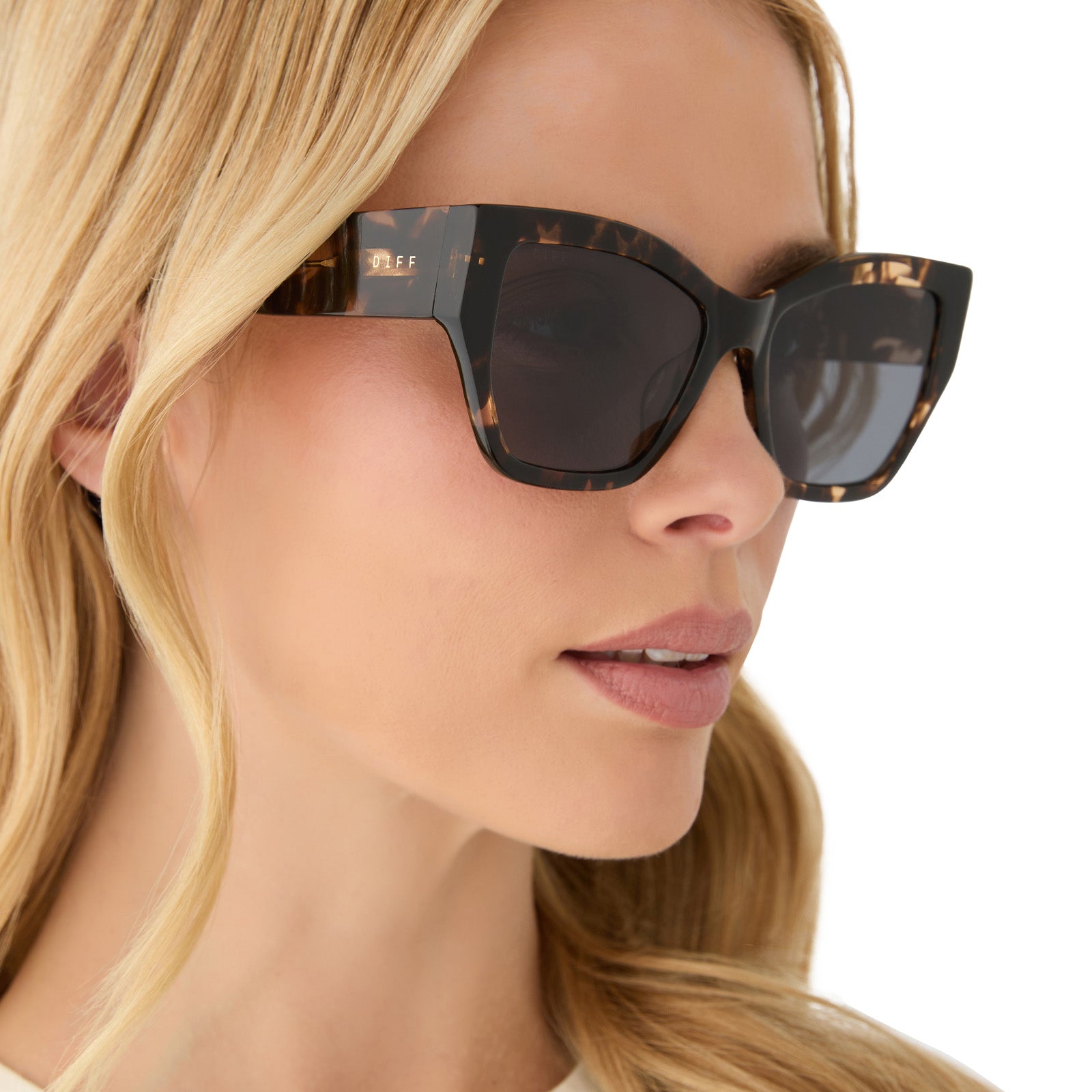 VIVIENNE - ESPRESSO TORTOISE + GREY + POLARIZED SUNGLASSES - Image 6
