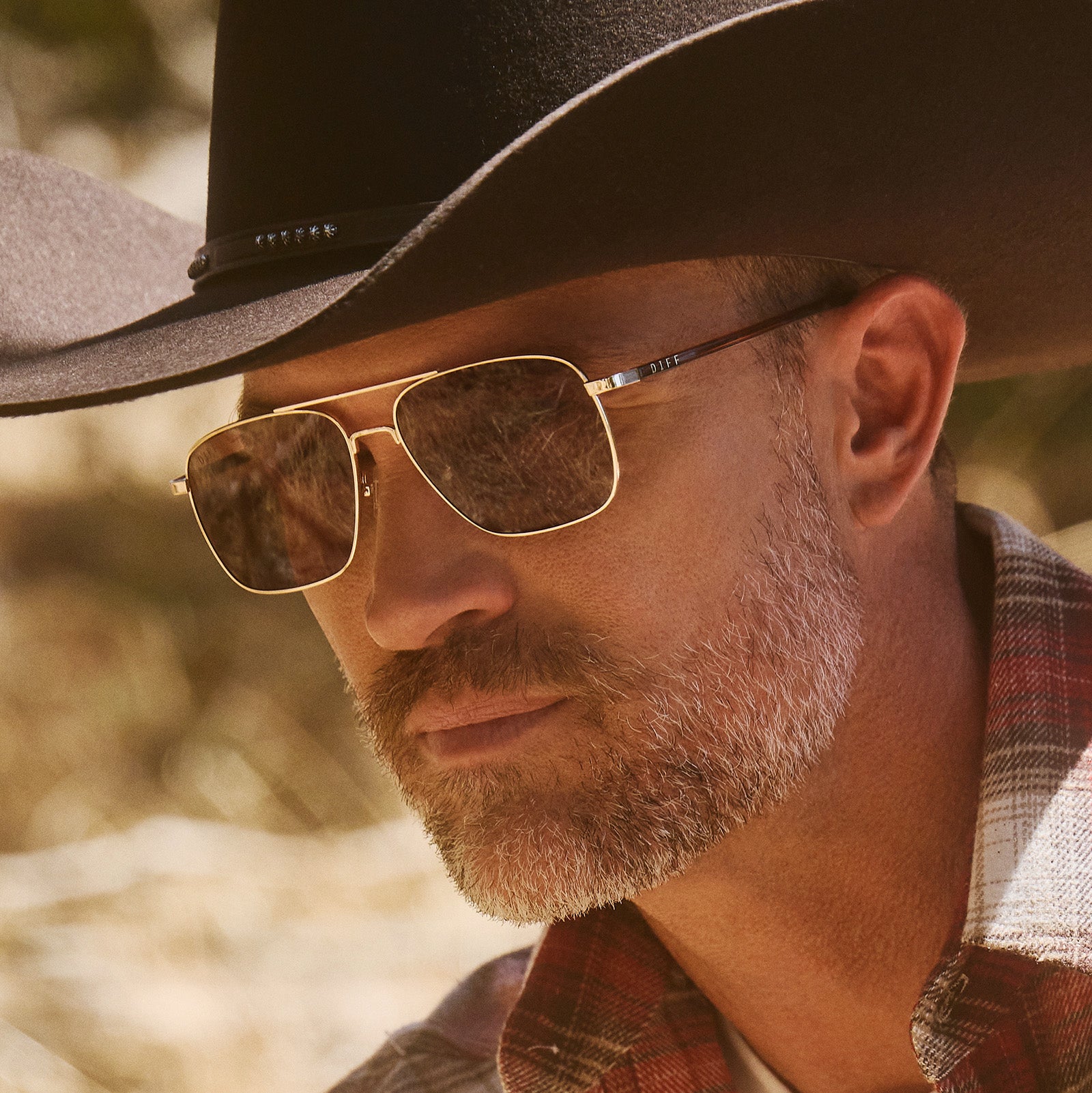 RIP WHEELER - WESTERN GOLD + MARBLED BROWN W BOLD BROWN + POLARIZED SUNGLASSES - Image 5