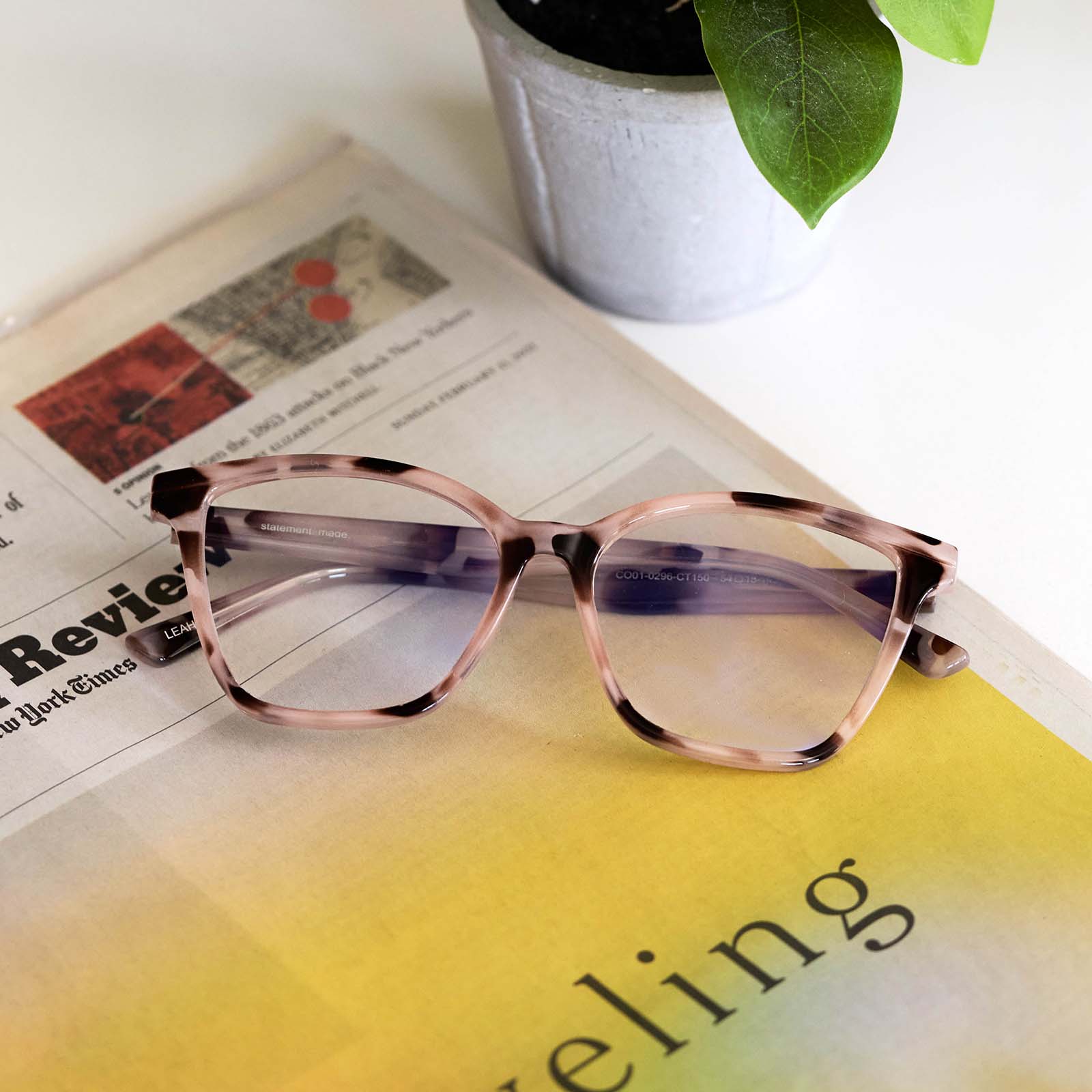 LEAH - CREAM TORTOISE + BLUE LIGHT READERS - Image 7