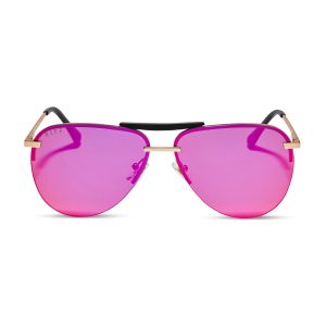 TAHOE - MATTE GOLD + SUNSET MIRROR + POLARIZED SUNGLASSES