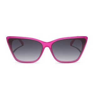 ALINA - BRIGHT TULIP + GREY GRADIENT SUNGLASSES