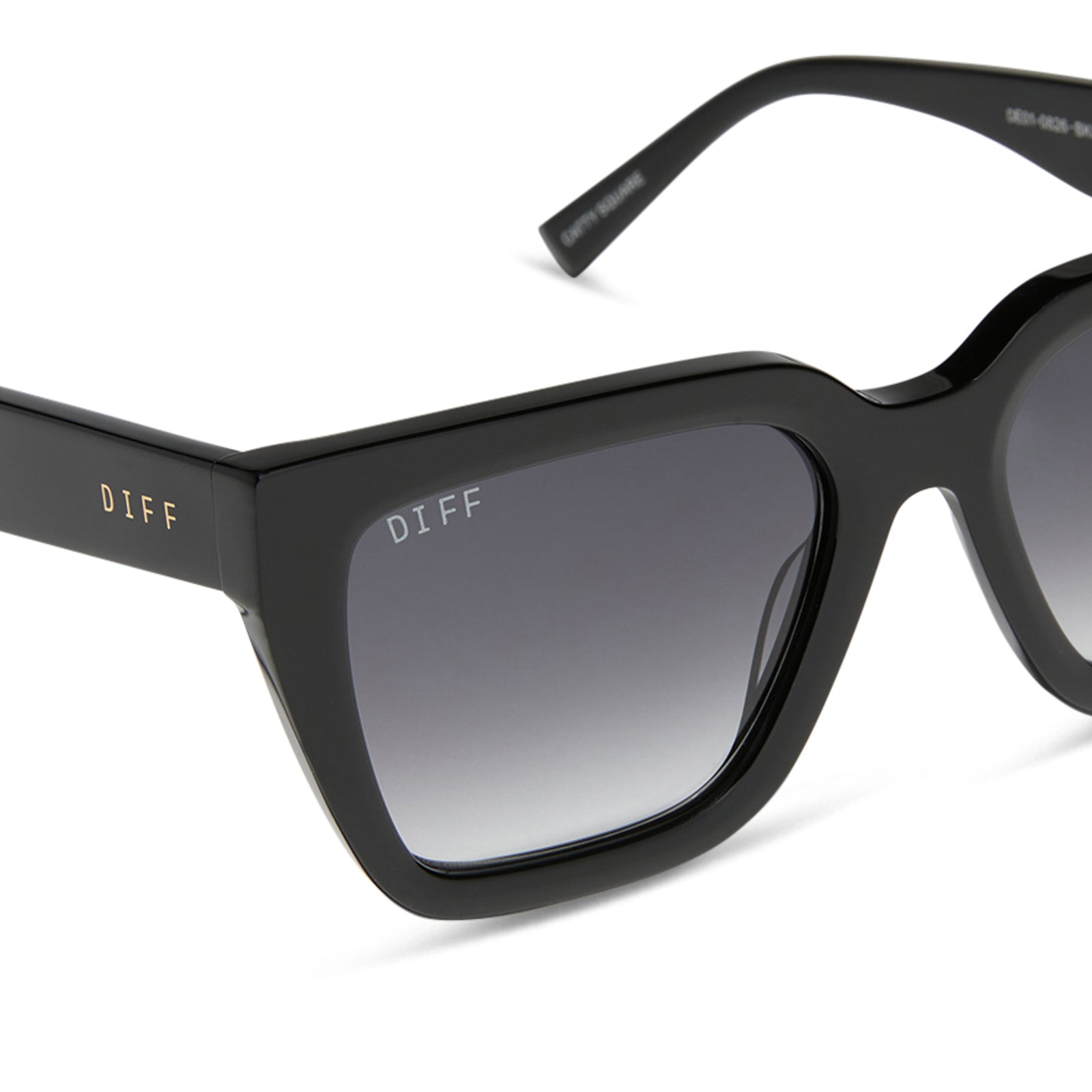 AMARA - BLACK + GREY GRADIENT SUNGLASSES - Image 4