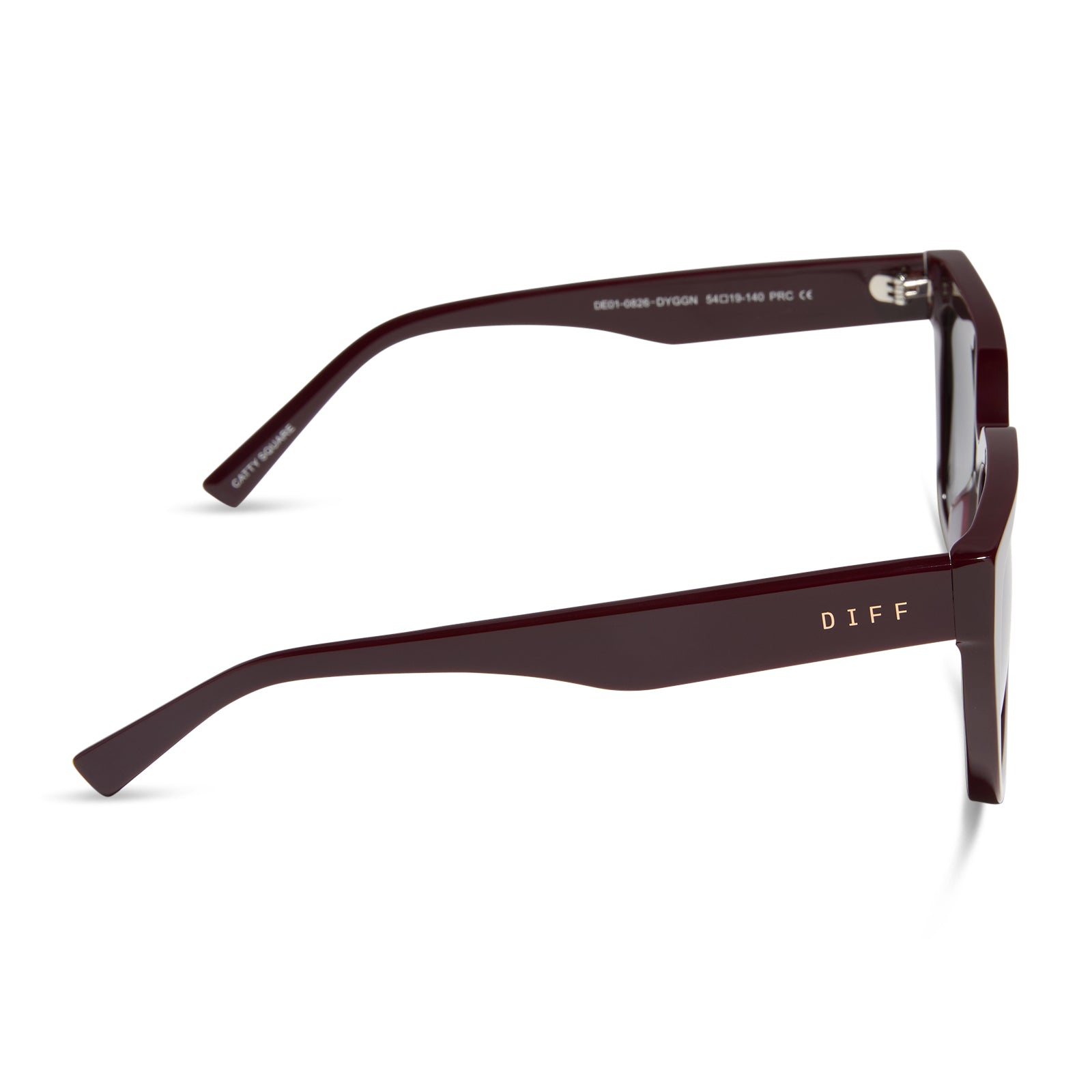 AMARA - DARK CHERRY LACQUER + GREY GRADIENT SUNGLASSES - Image 3