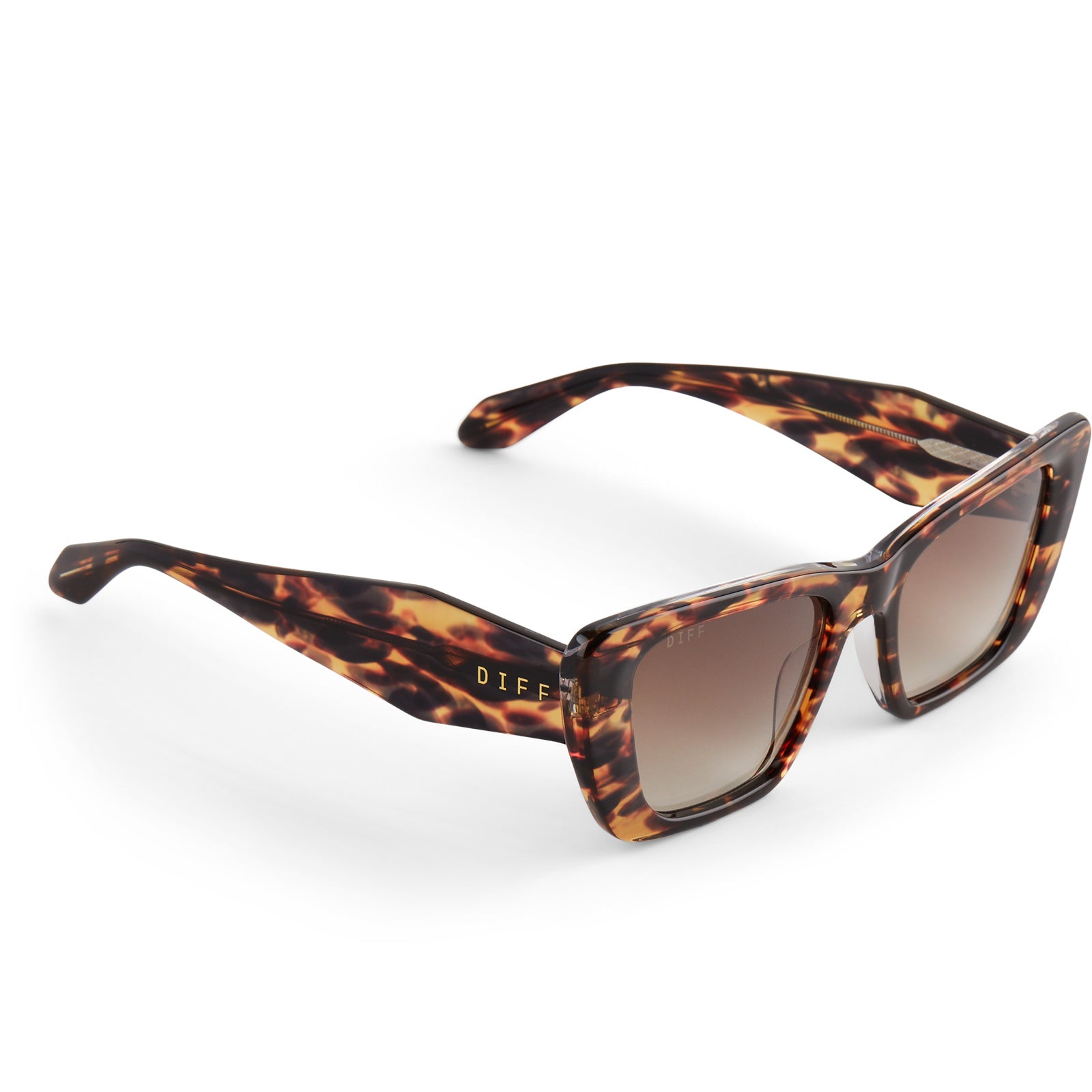 AURA - WILD TORTOISE + BROWN GRADIENT SUNGLASSES - Image 4